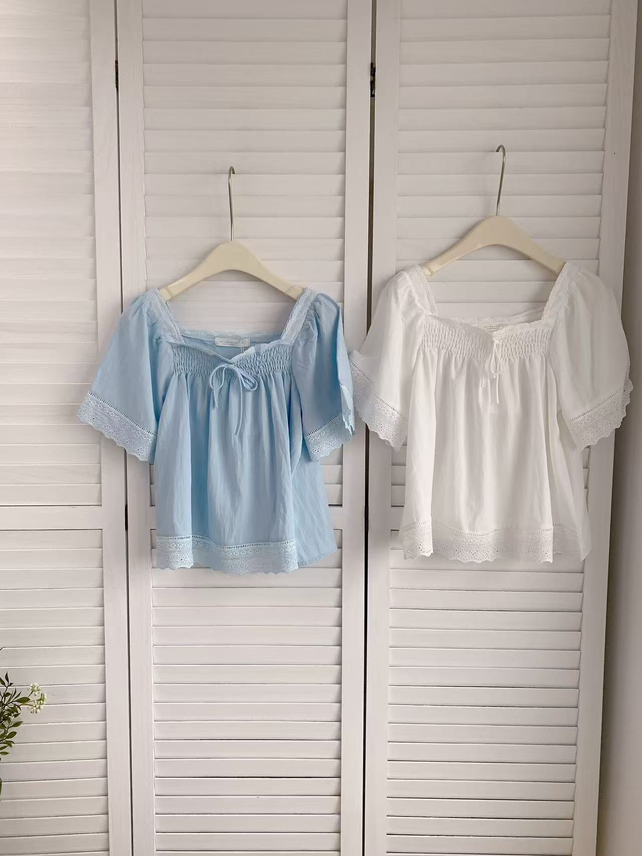 HELLO MILK TEE- 86240 方領上衣