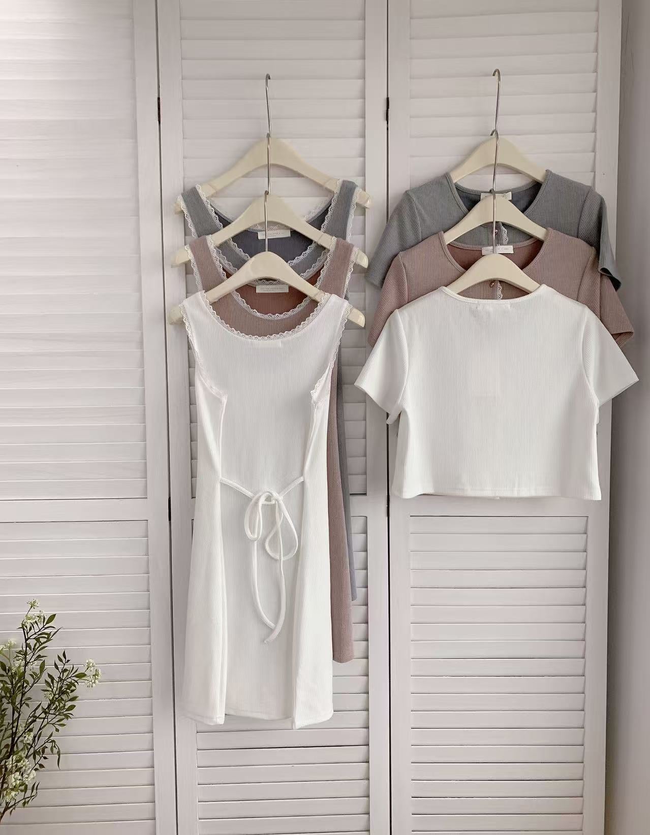 HELLO MILK TEE- 86230 韓系套裝