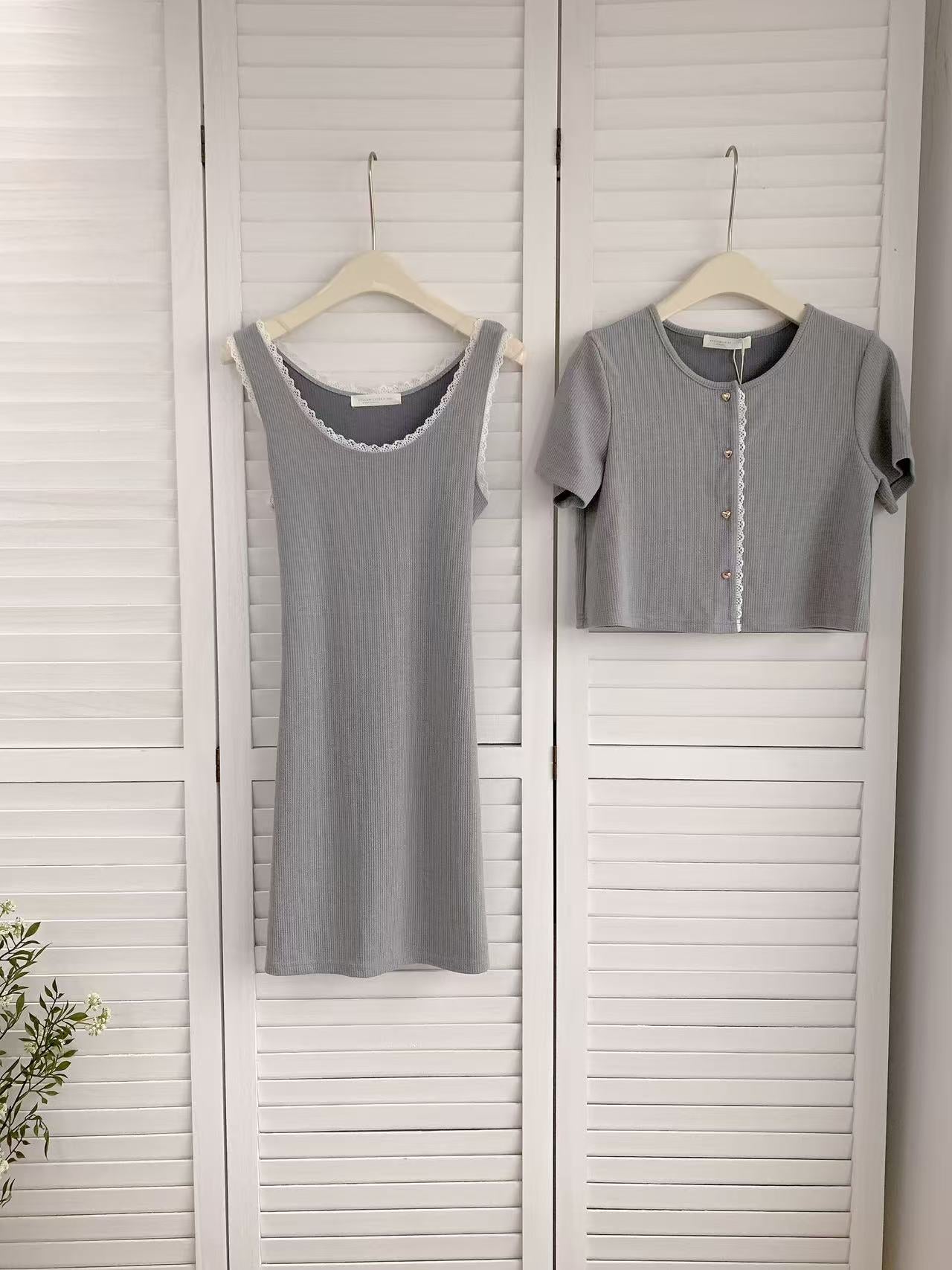 HELLO MILK TEE- 86230 韓系套裝