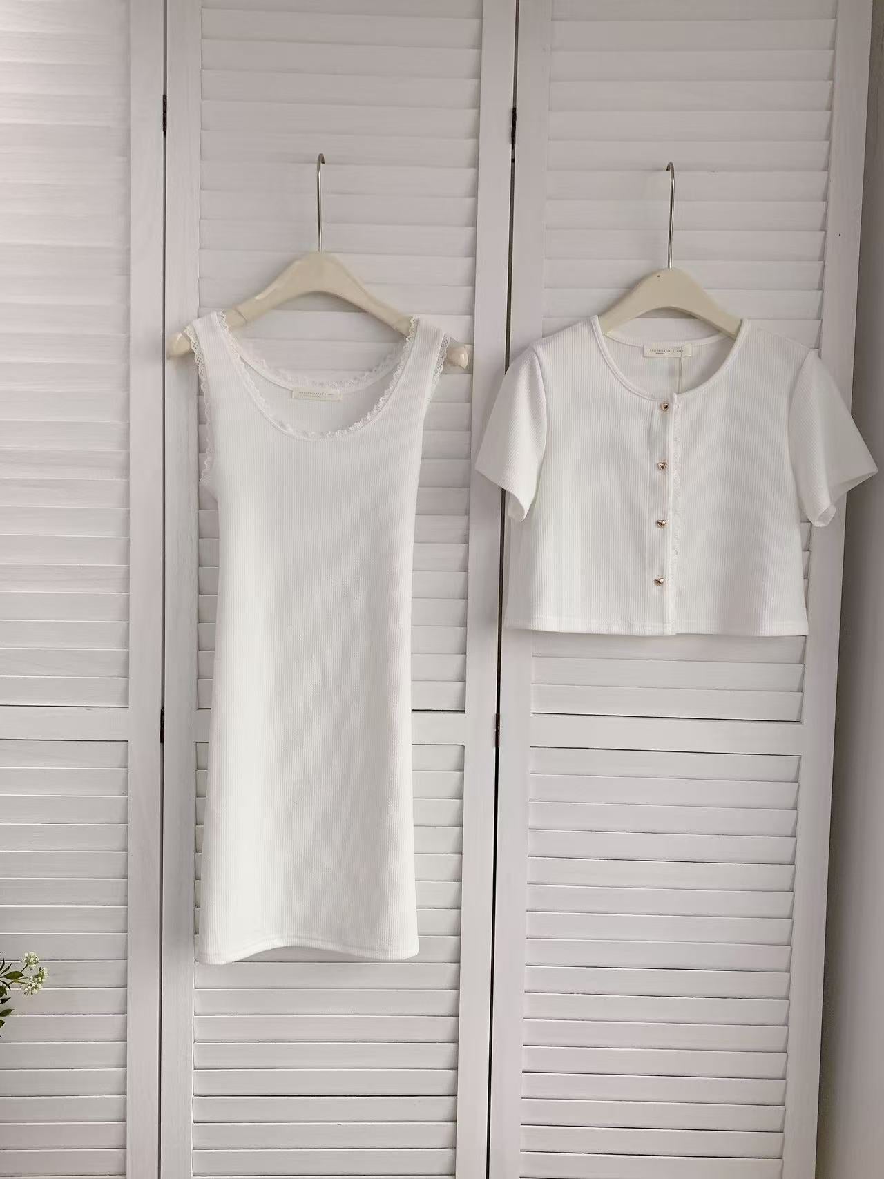 HELLO MILK TEE- 86230 韓系套裝