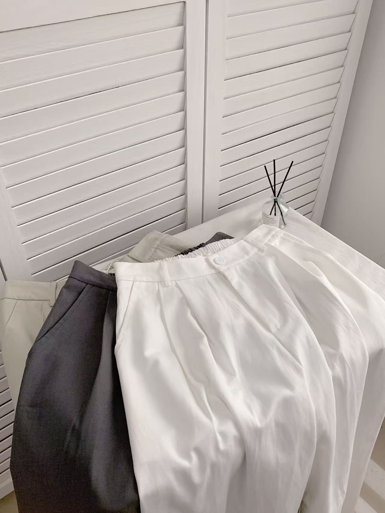 HELLO MILK TEE- 86251 質感闊腿褲