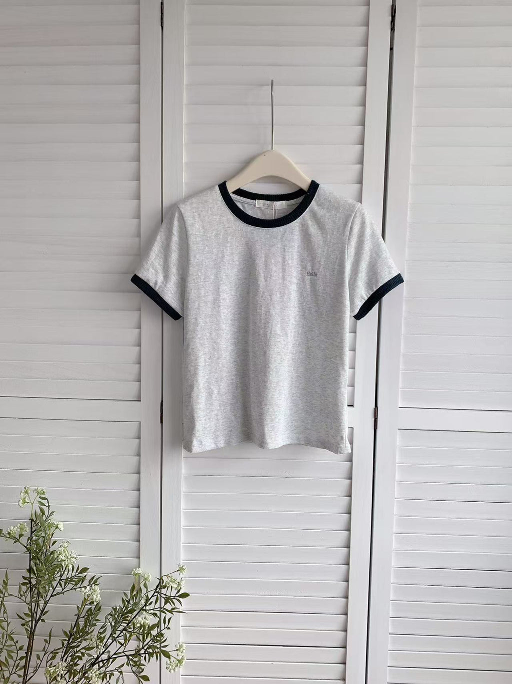 HELLO MILK TEE- 86288 簡約短袖
