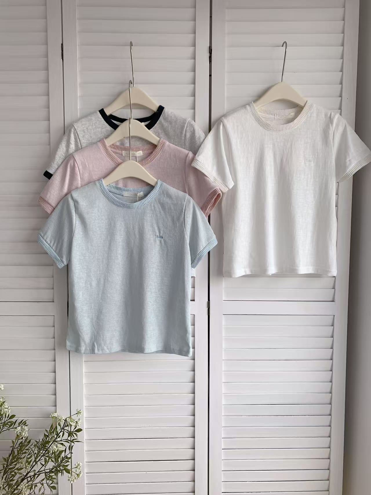 HELLO MILK TEE- 86288 簡約短袖