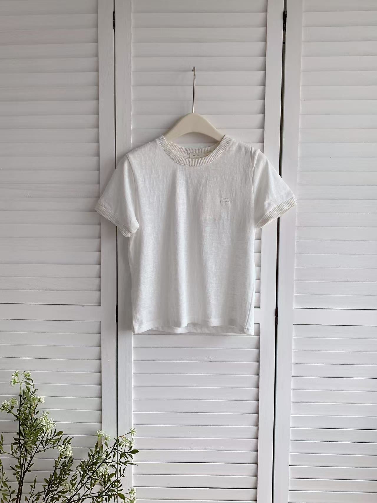 HELLO MILK TEE- 86288 簡約短袖