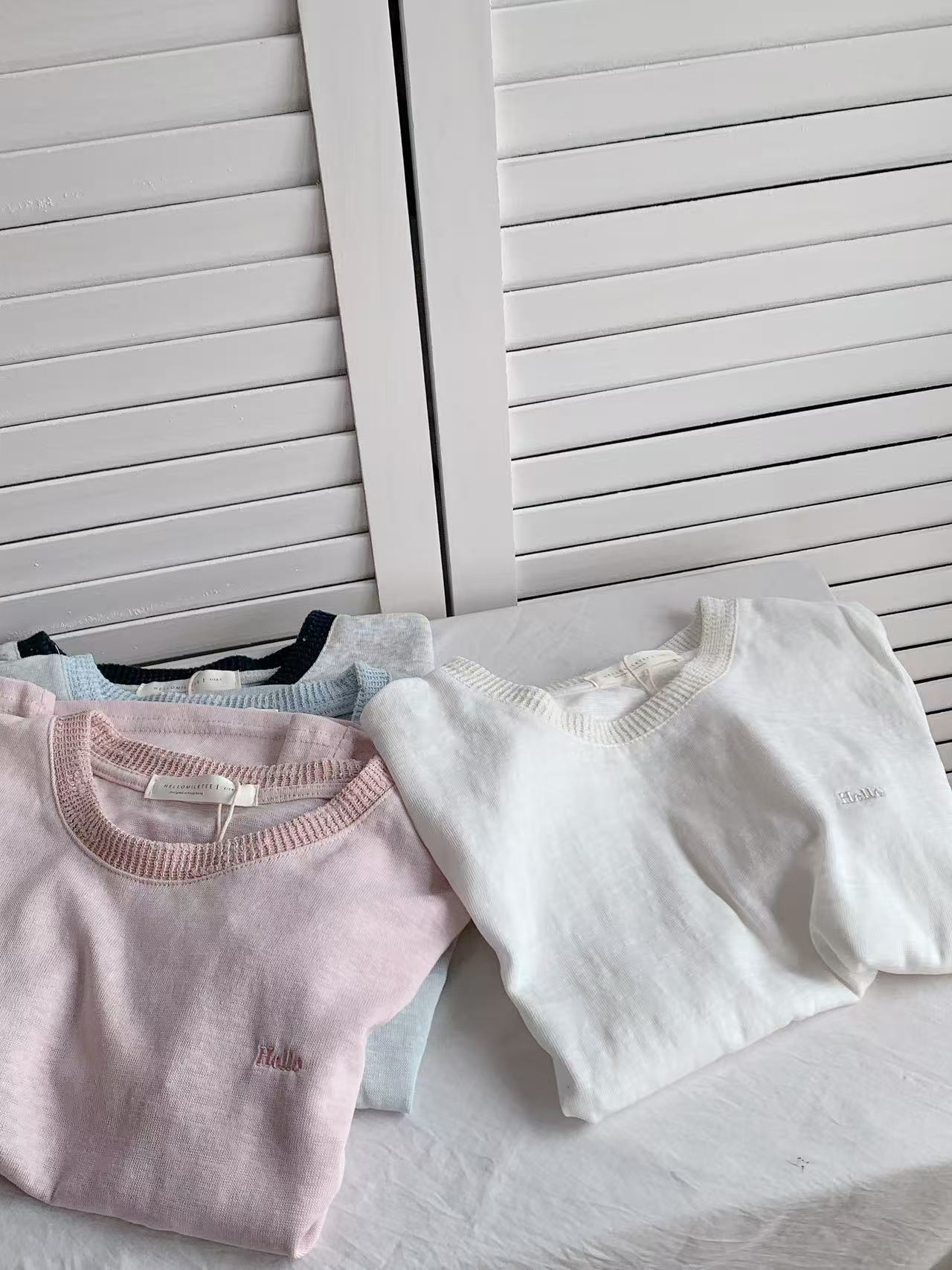 HELLO MILK TEE- 86288 簡約短袖