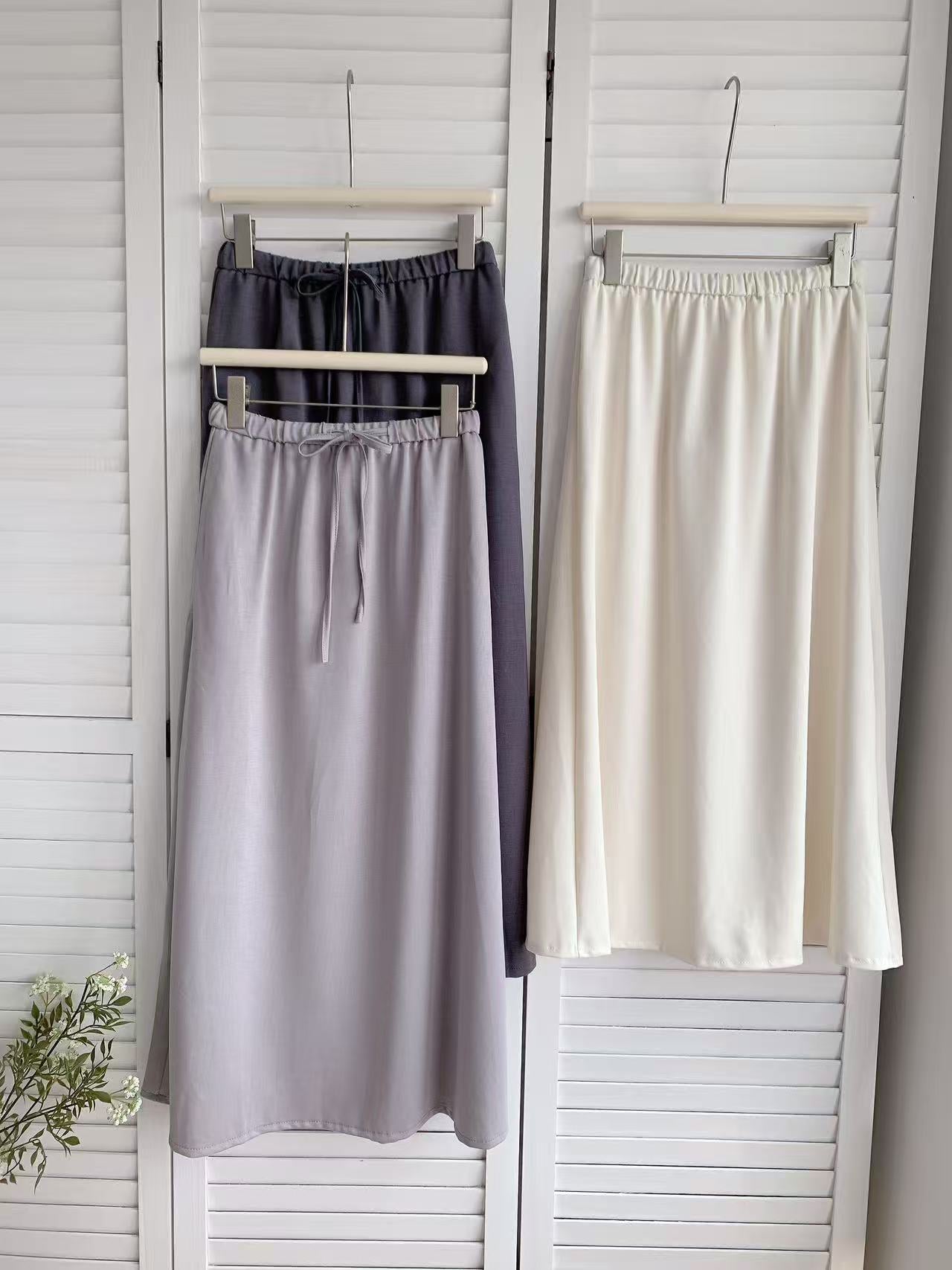 HELLO MILK TEE- 86254 抽繩半裙