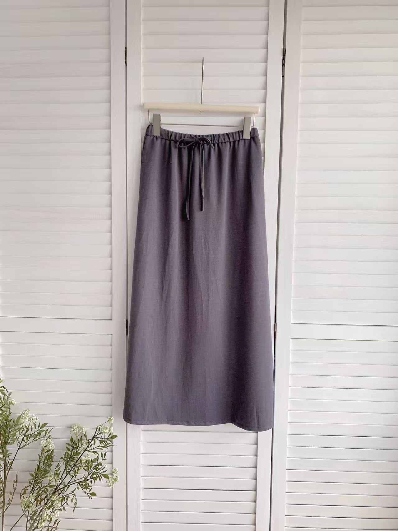 HELLO MILK TEE- 86254 抽繩半裙