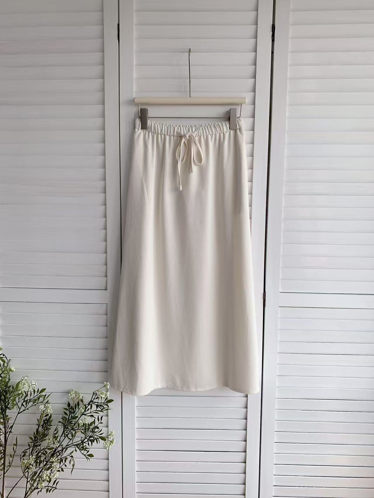 HELLO MILK TEE- 86254 抽繩半裙