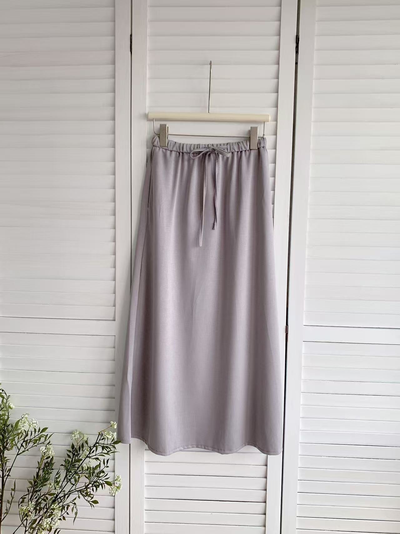 HELLO MILK TEE- 86254 抽繩半裙