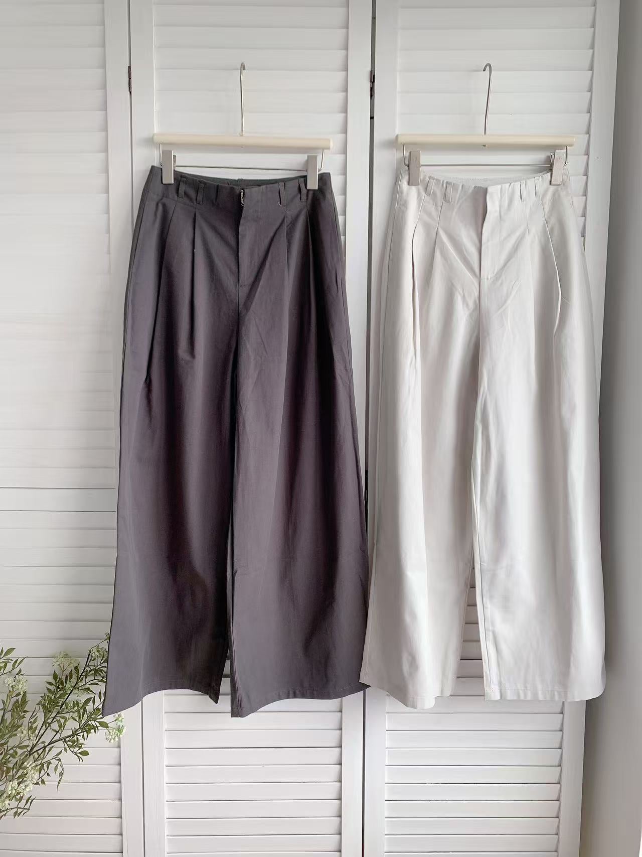 HELLO MILK TEE- 86279 百搭闊腿褲