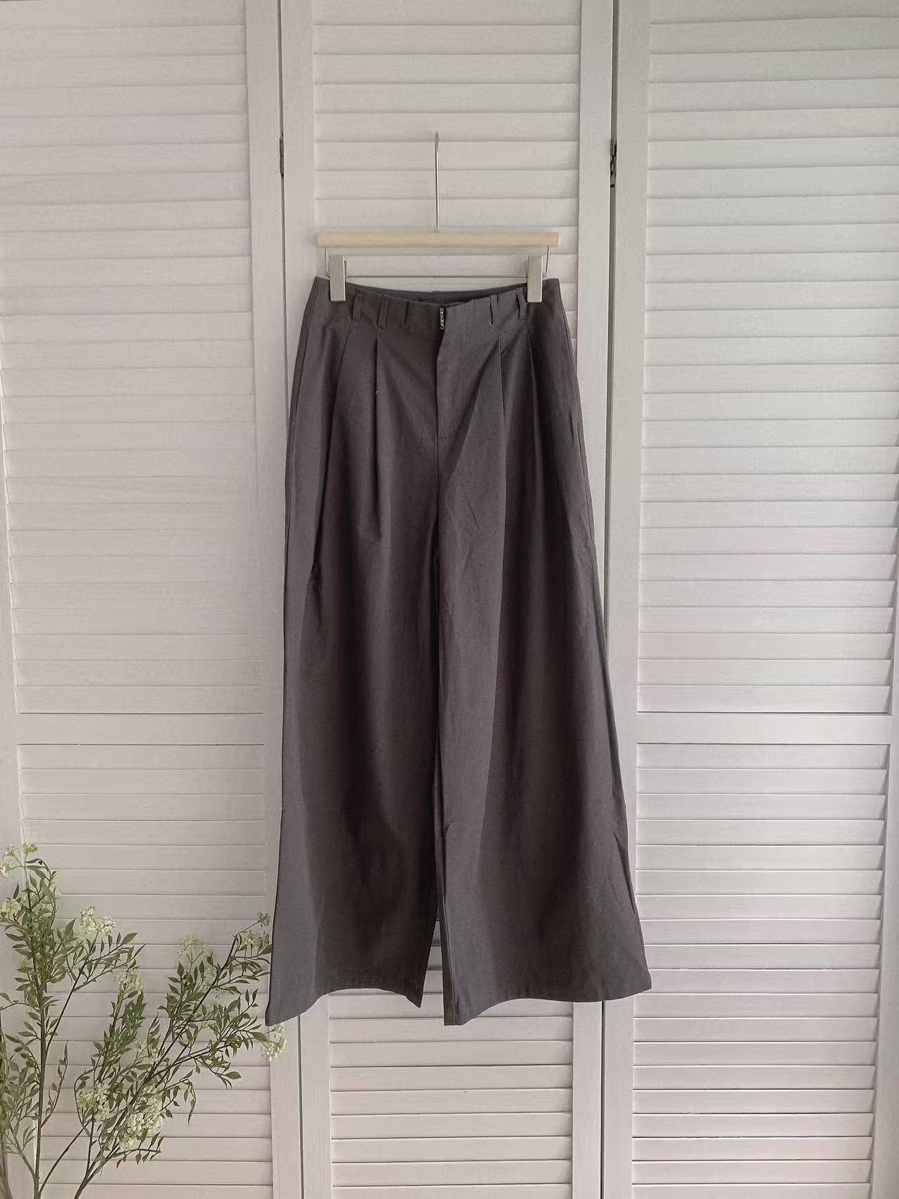 HELLO MILK TEE- 86279 百搭闊腿褲