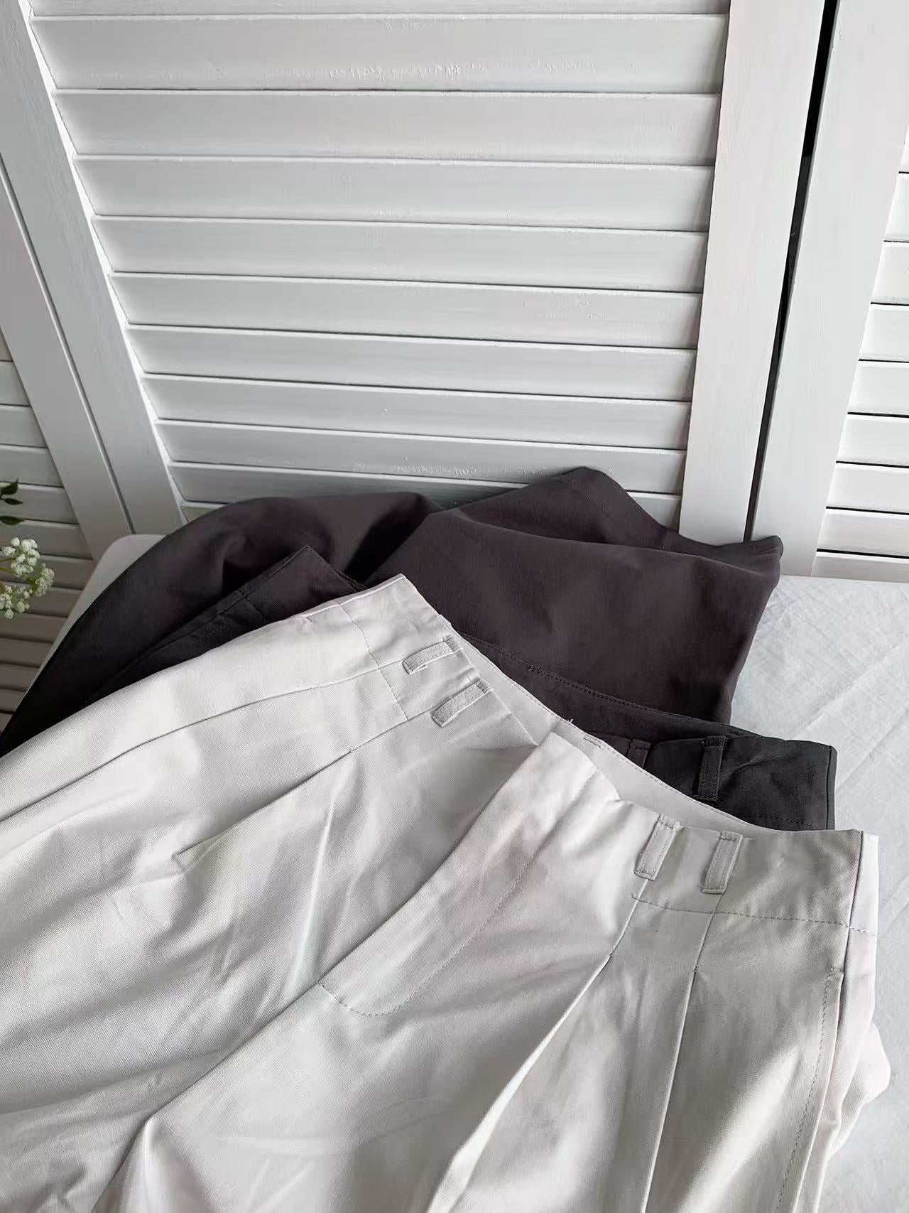 HELLO MILK TEE- 86279 百搭闊腿褲