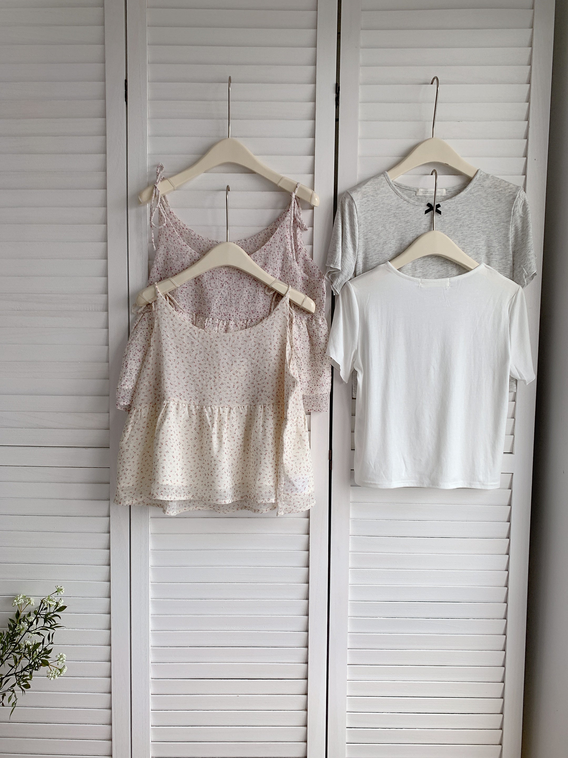 HELLO MILK TEE- 86286 韓系套裝