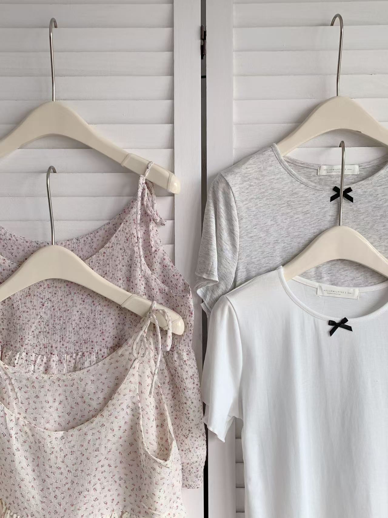 HELLO MILK TEE- 86286 韓系套裝