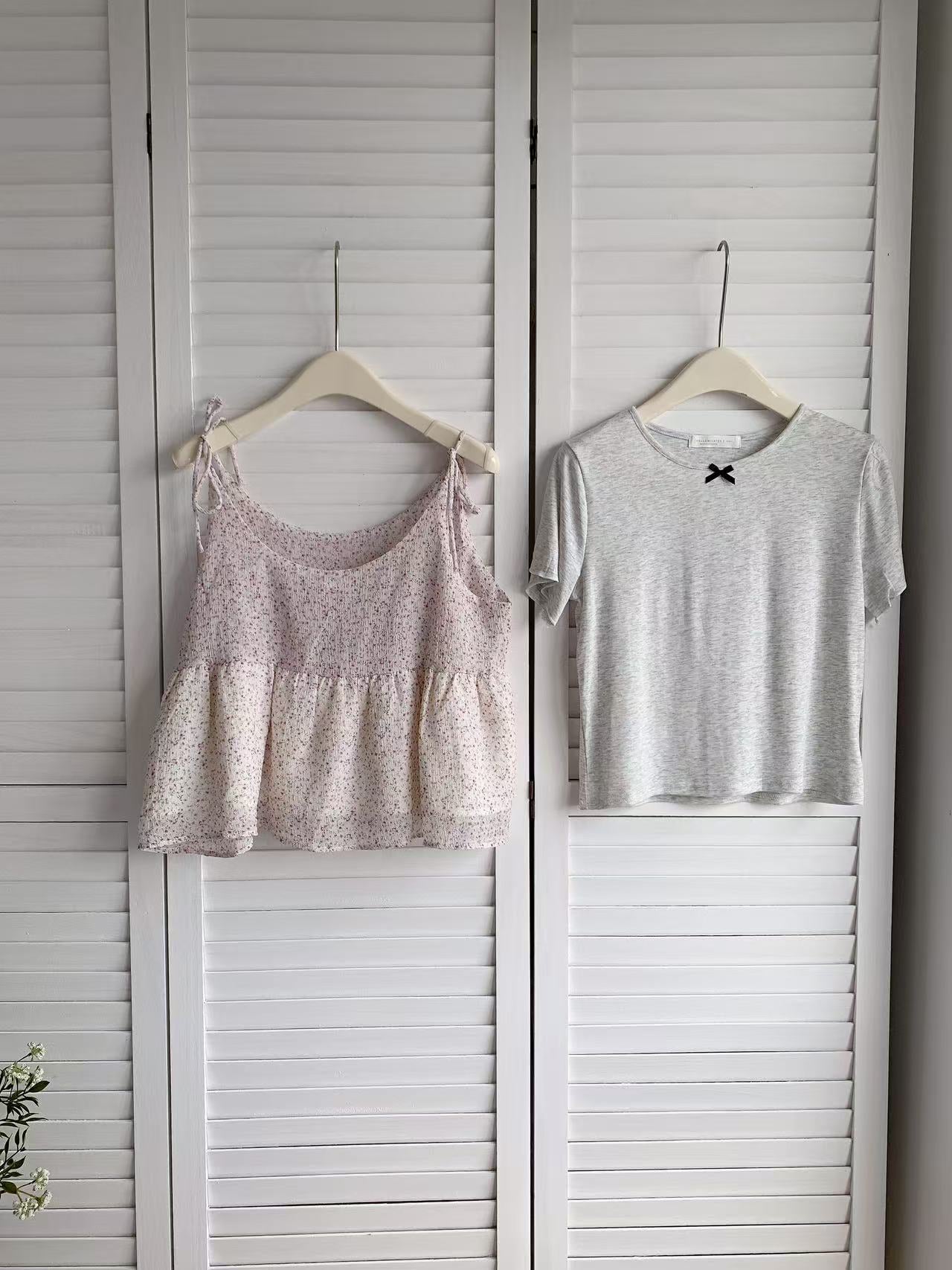 HELLO MILK TEE- 86286 韓系套裝