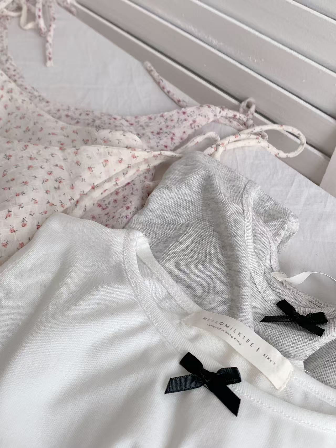 HELLO MILK TEE- 86286 韓系套裝