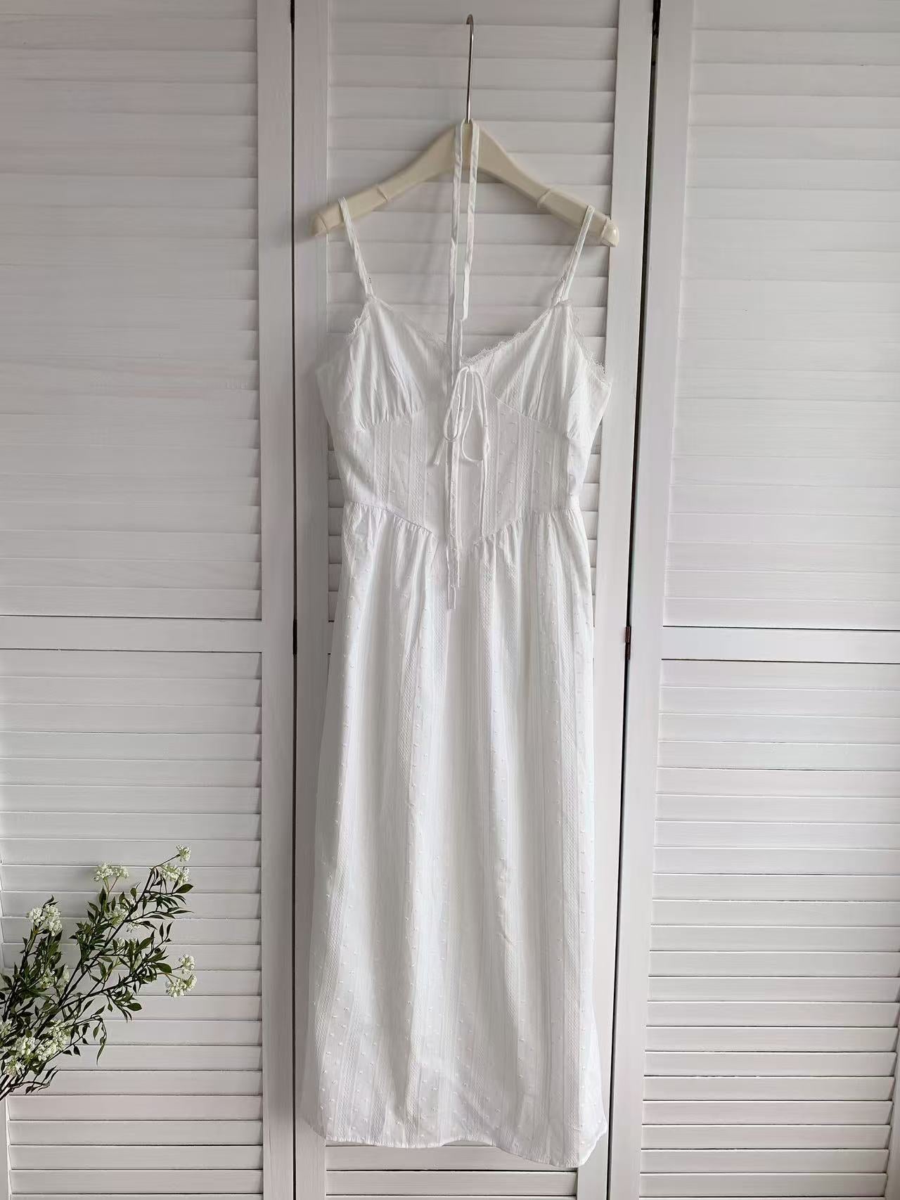 HELLO MILK TEE- 86283 法式吊帶裙