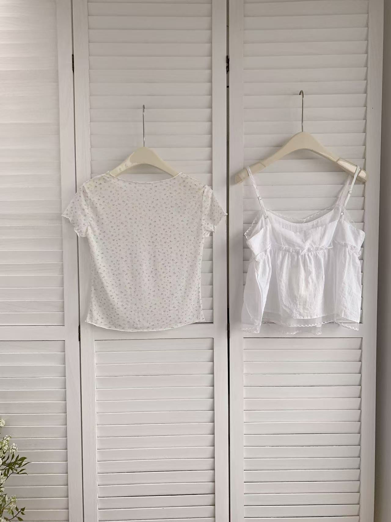 HELLO MILK TEE- 86264 碎花兩件套