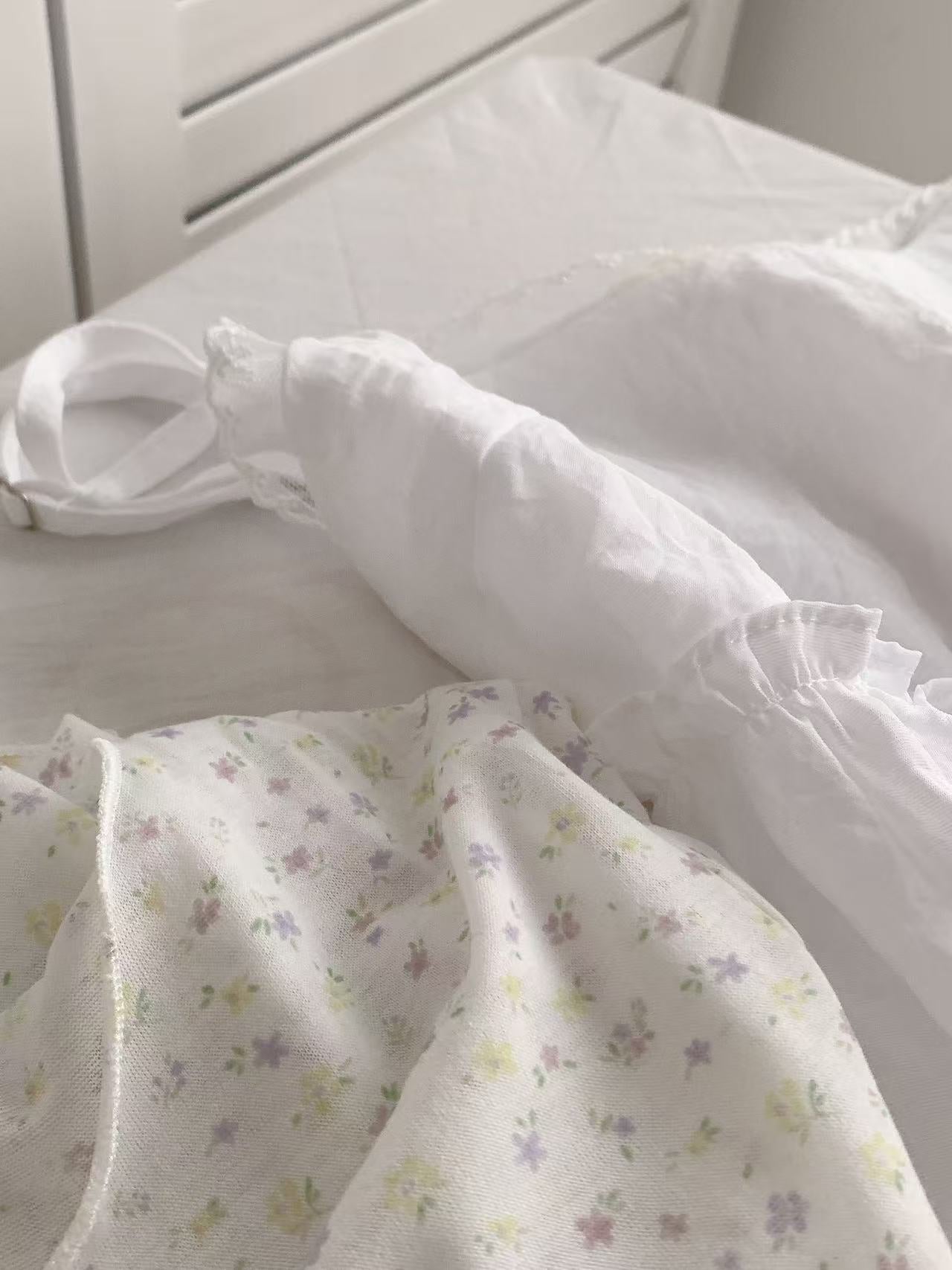 HELLO MILK TEE- 86264 碎花兩件套