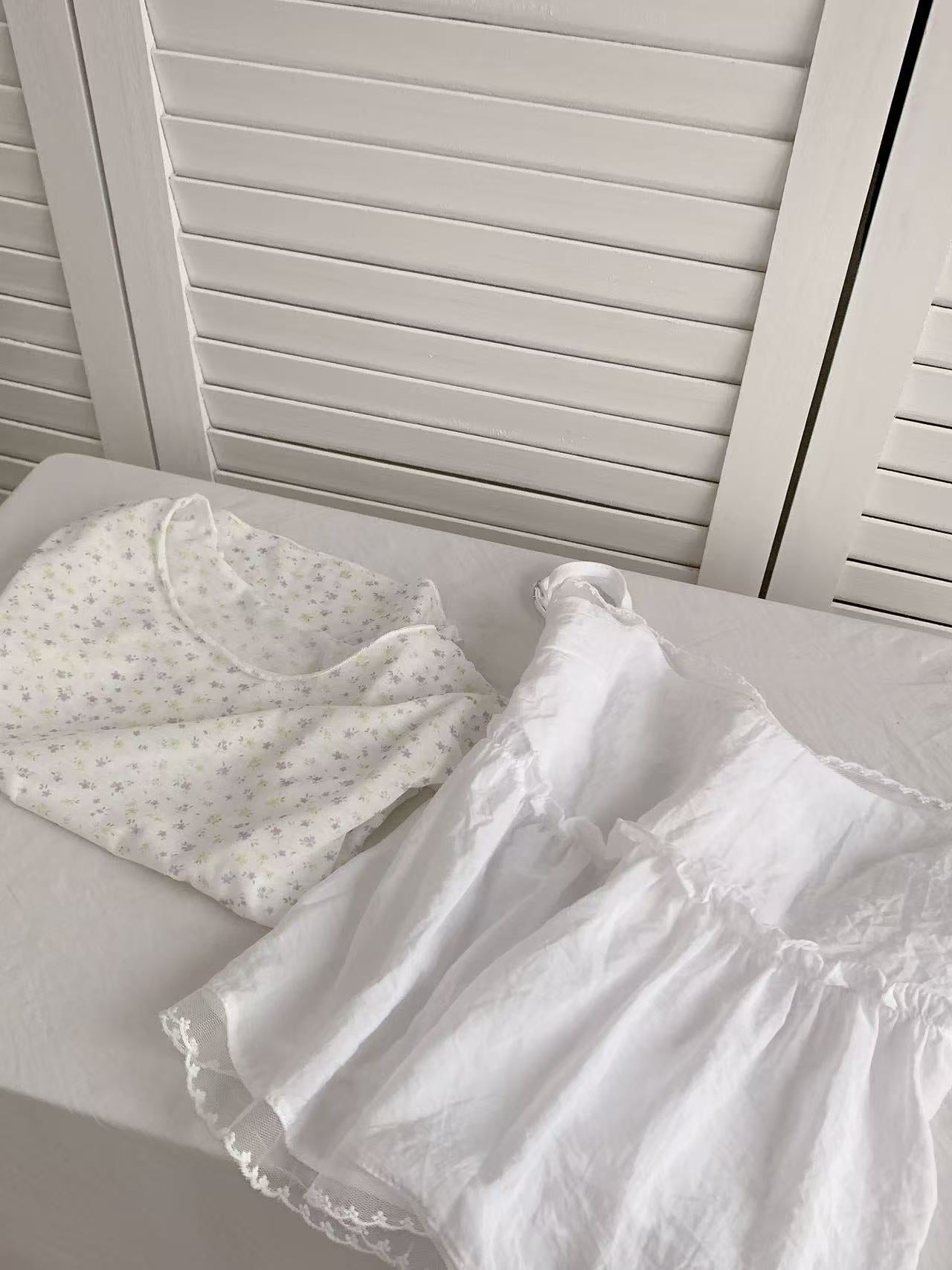 HELLO MILK TEE- 86264 碎花兩件套