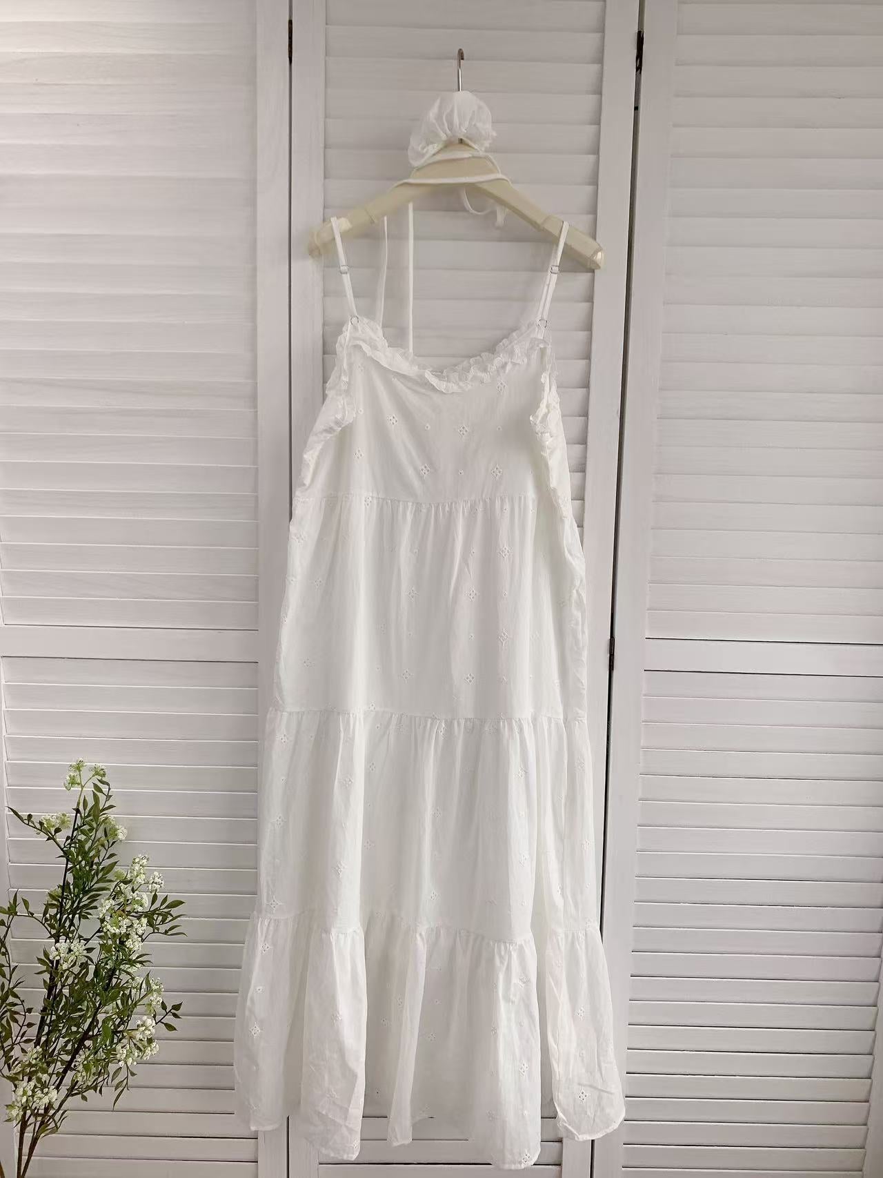 HELLO MILK TEE- 86282 韓系吊帶裙