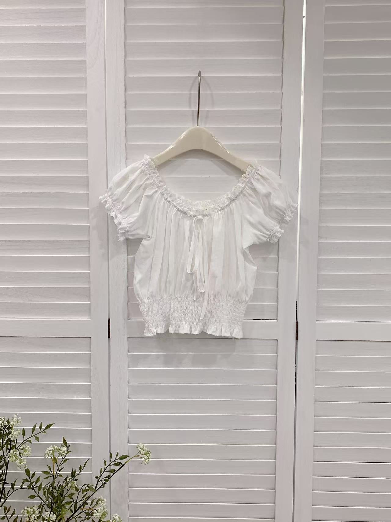 HELLO MILK TEE- 86234 氣質上衣