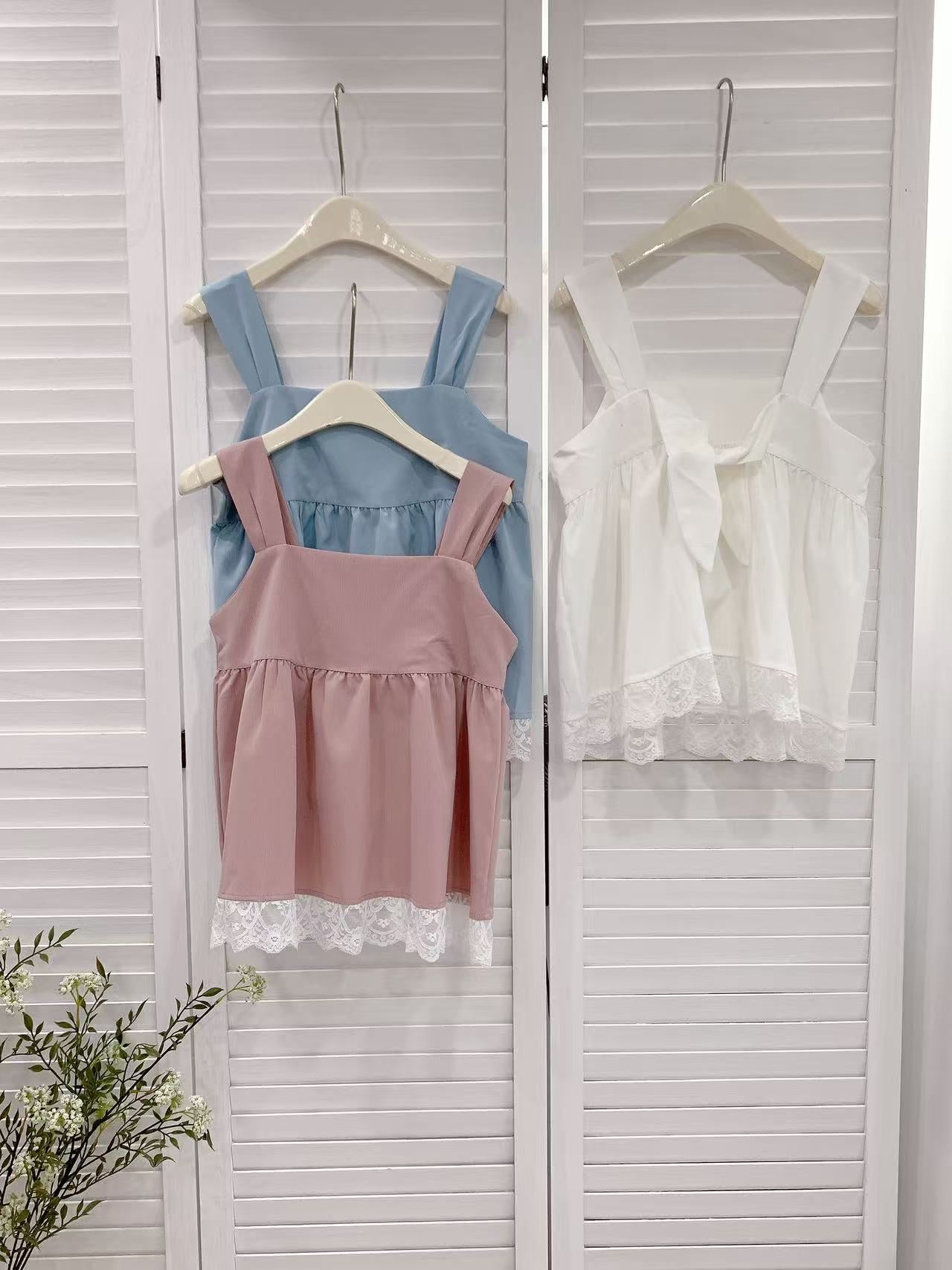 HELLO MILK TEE- 86238 拼接上衣