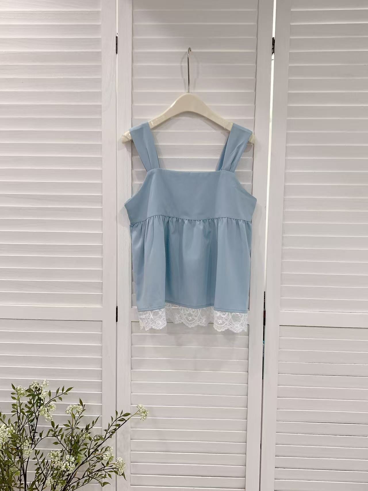 HELLO MILK TEE- 86238 拼接上衣