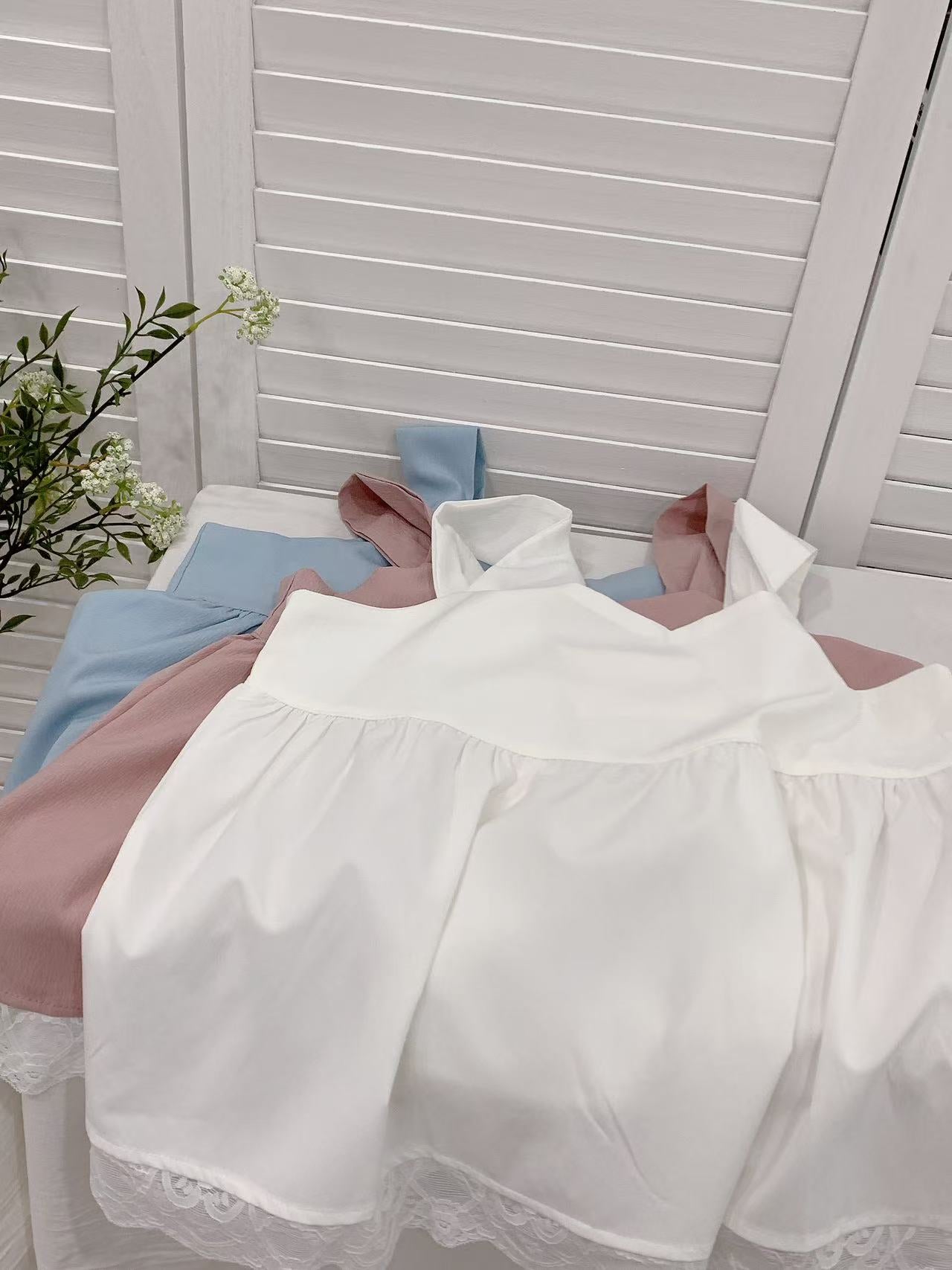 HELLO MILK TEE- 86238 拼接上衣