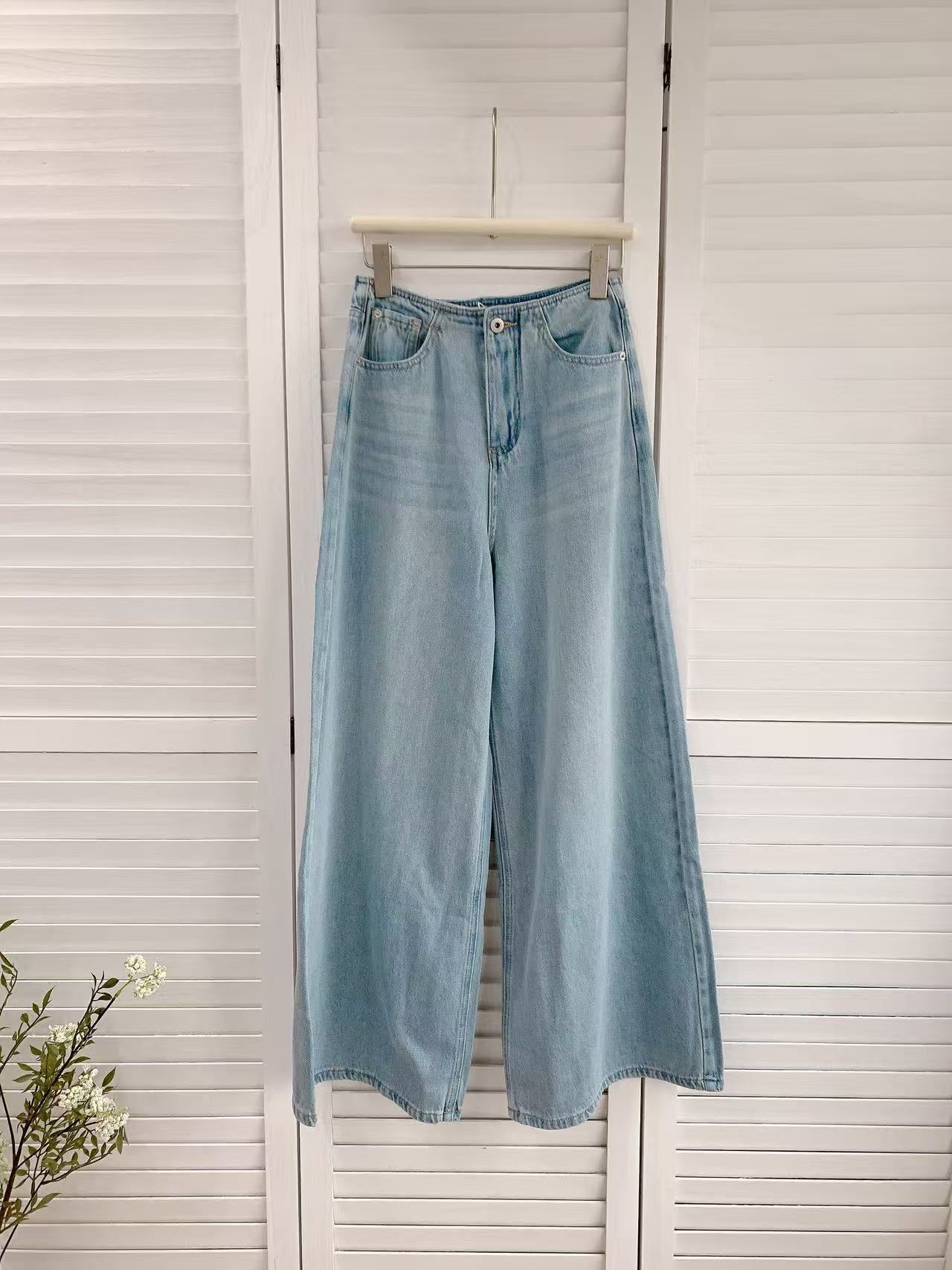 HELLO MILK TEE- 86274 簡約牛仔褲