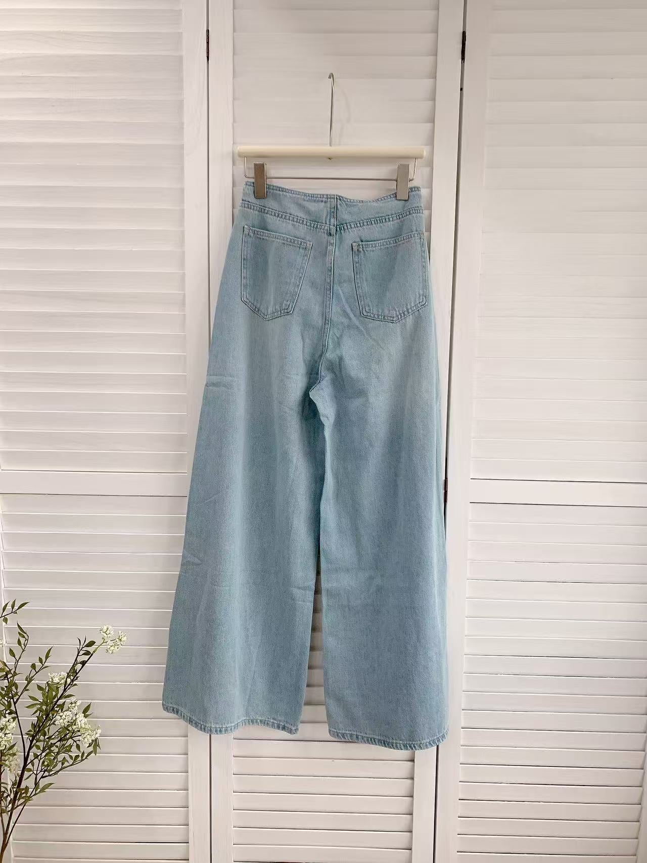 HELLO MILK TEE- 86274 簡約牛仔褲