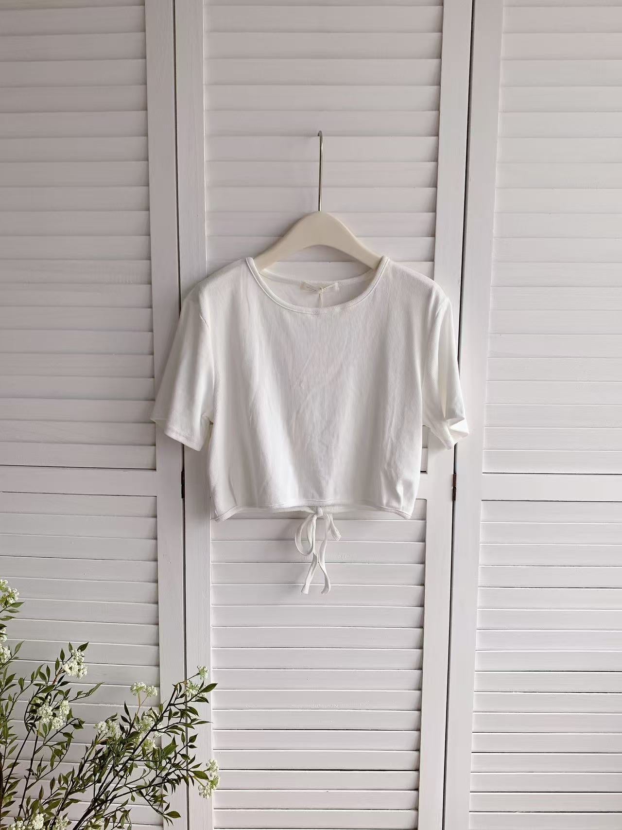 HELLO MILK TEE- 86246 軟糯小衫