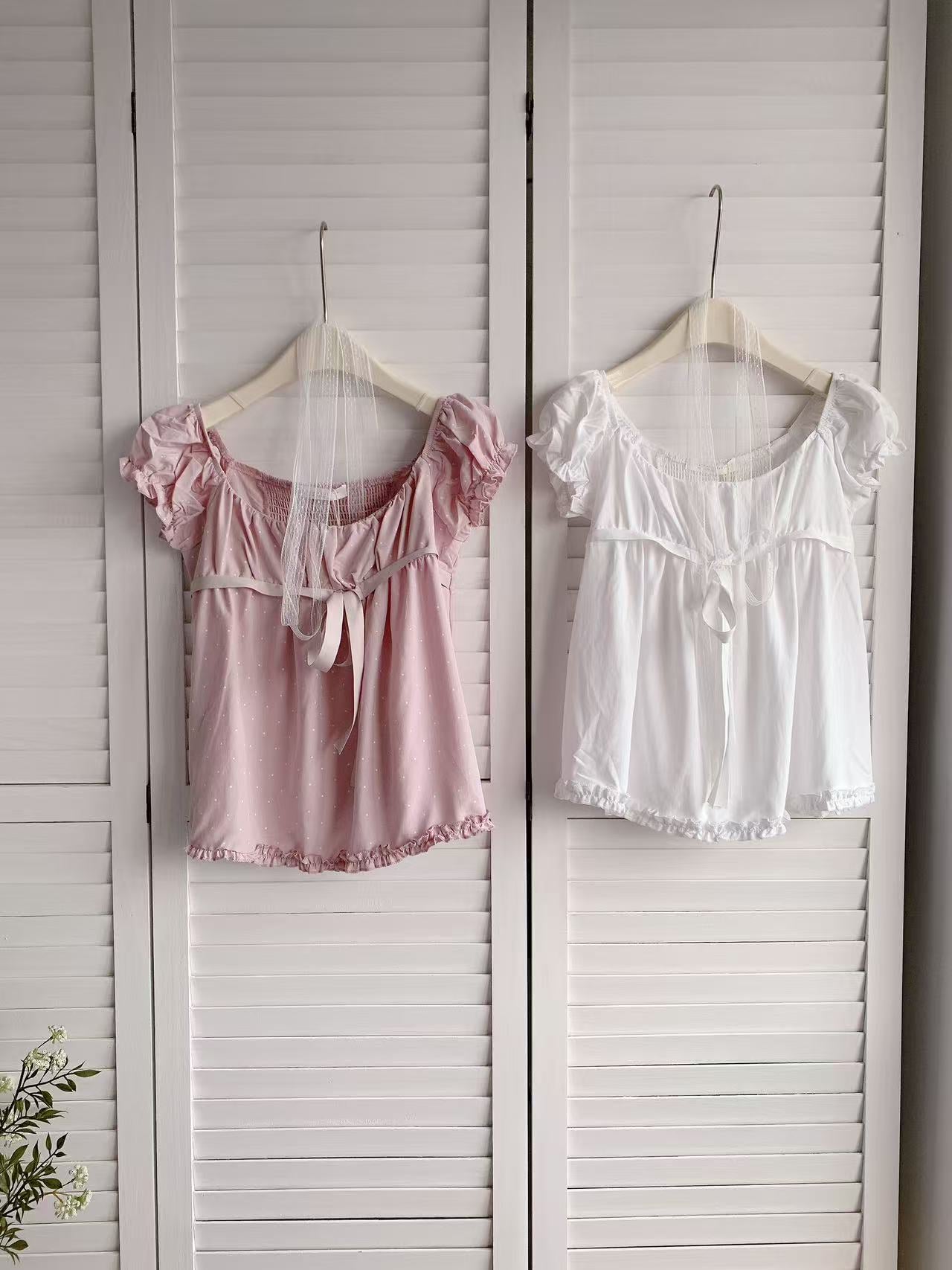 HELLO MILK TEE- 86262 蕾絲上衣