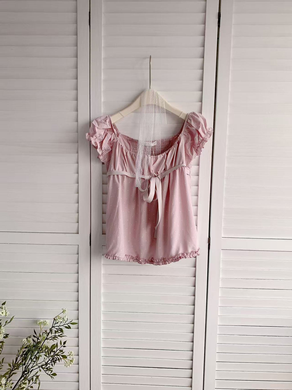 HELLO MILK TEE- 86262 蕾絲上衣