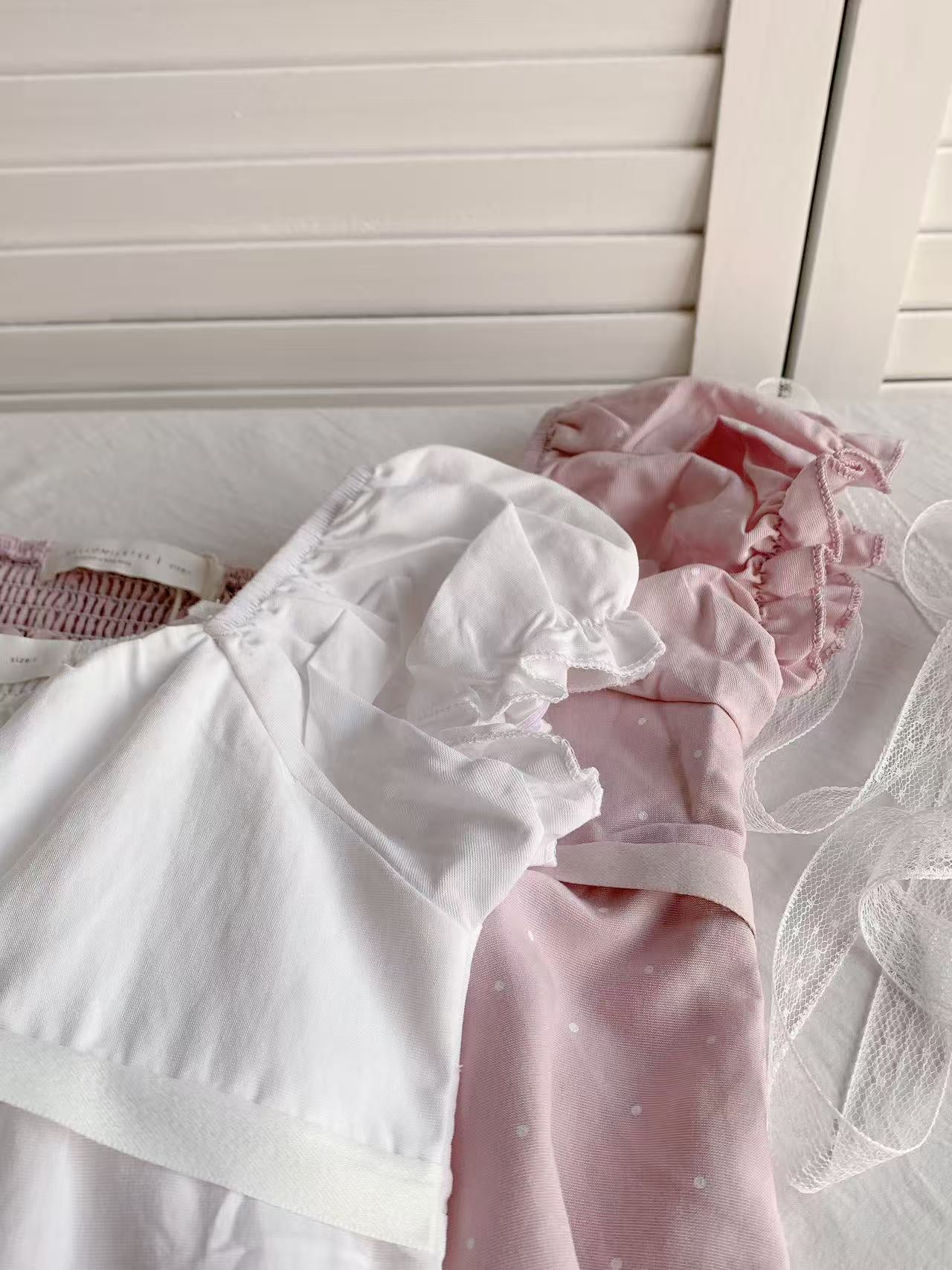 HELLO MILK TEE- 86262 蕾絲上衣