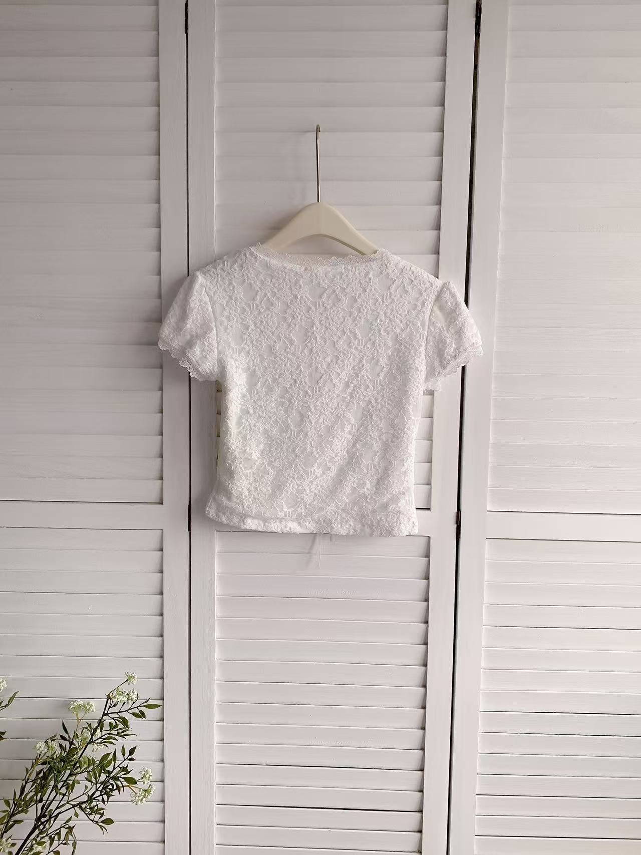 HELLO MILK TEE- 86316 重工短袖