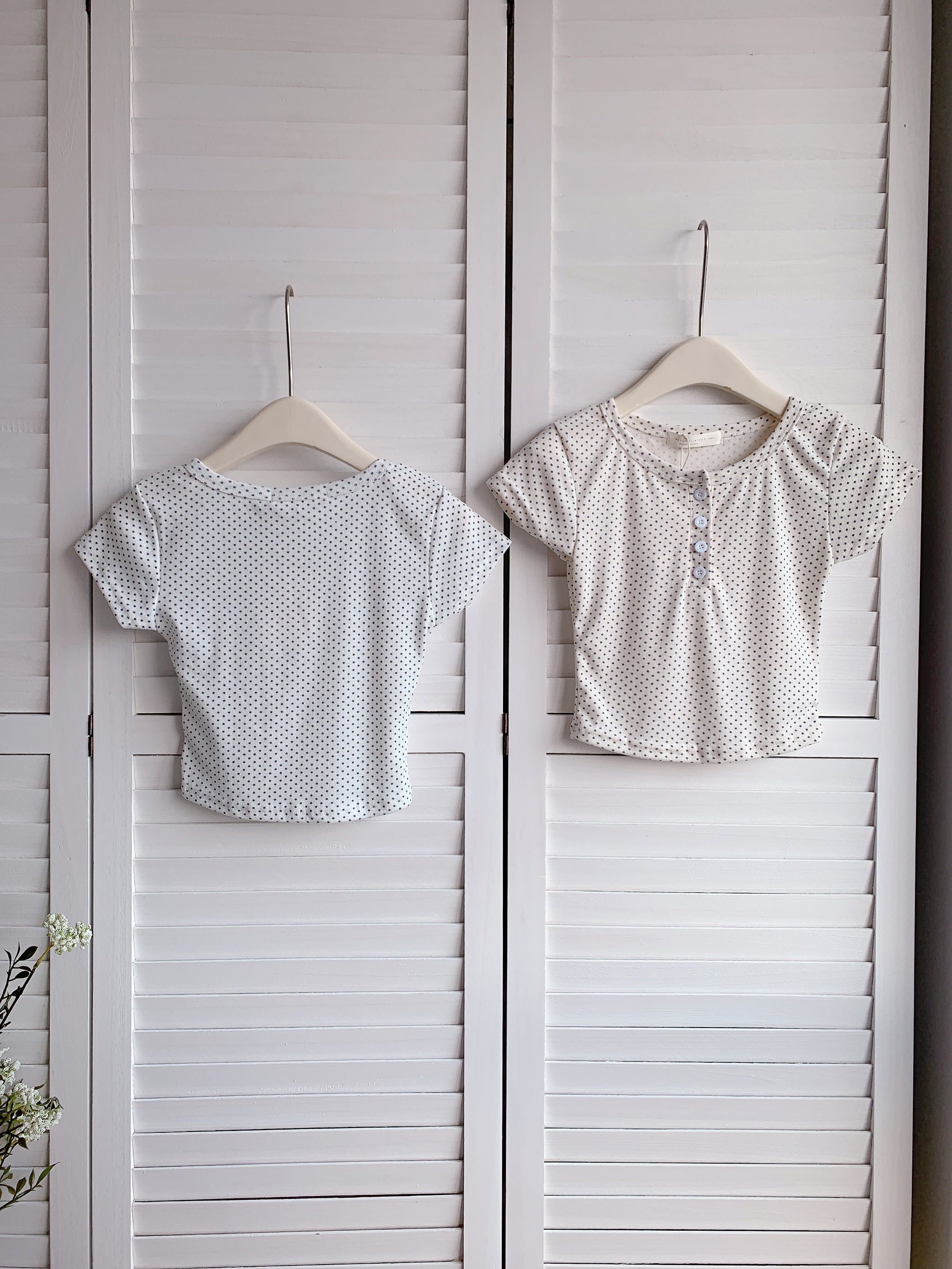 HELLO MILK TEE- 86247 波點上衣