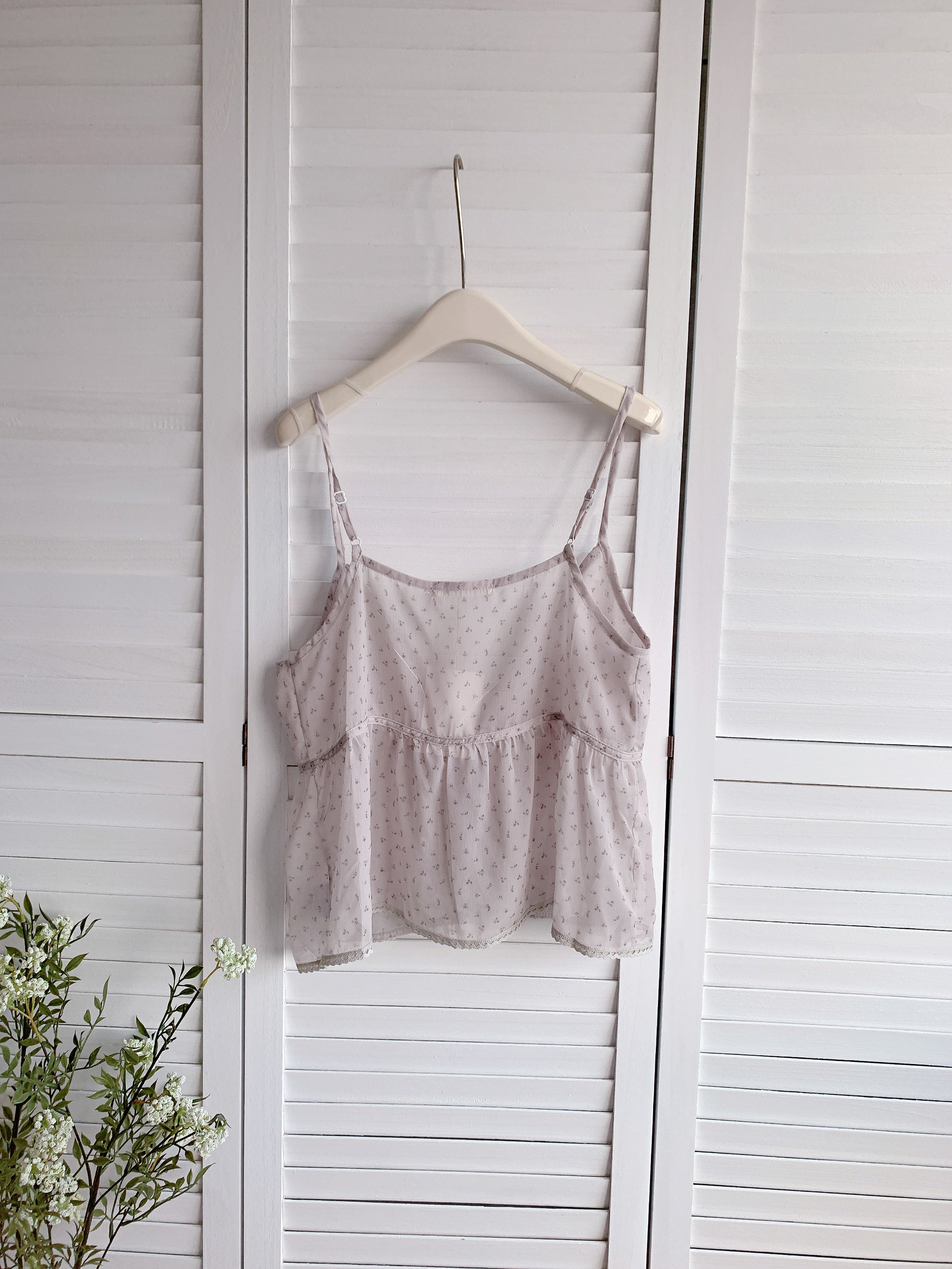 HELLO MILK TEE- 86280 碎花吊帶