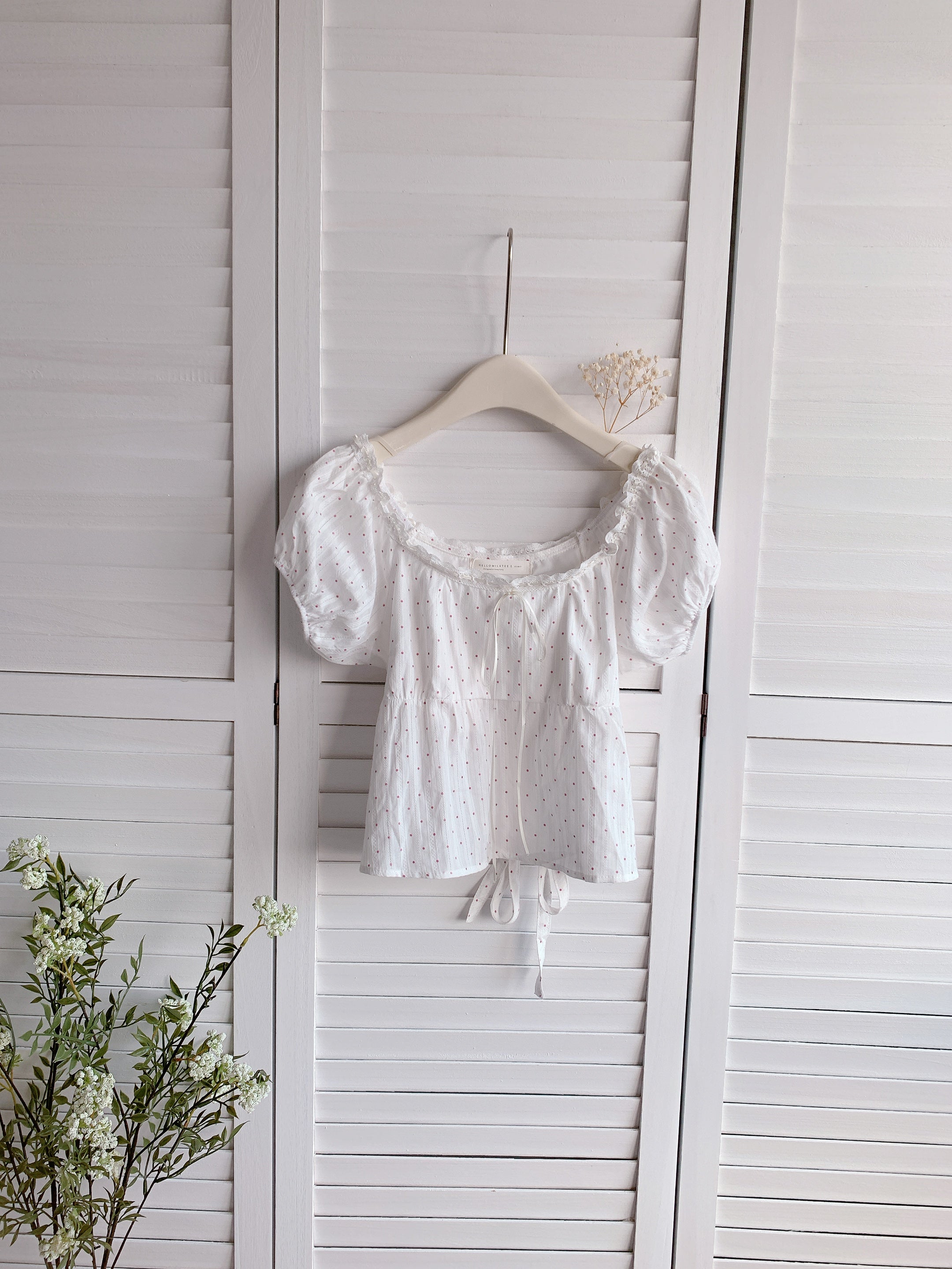 HELLO MILK TEE- 86260 甜美小衫