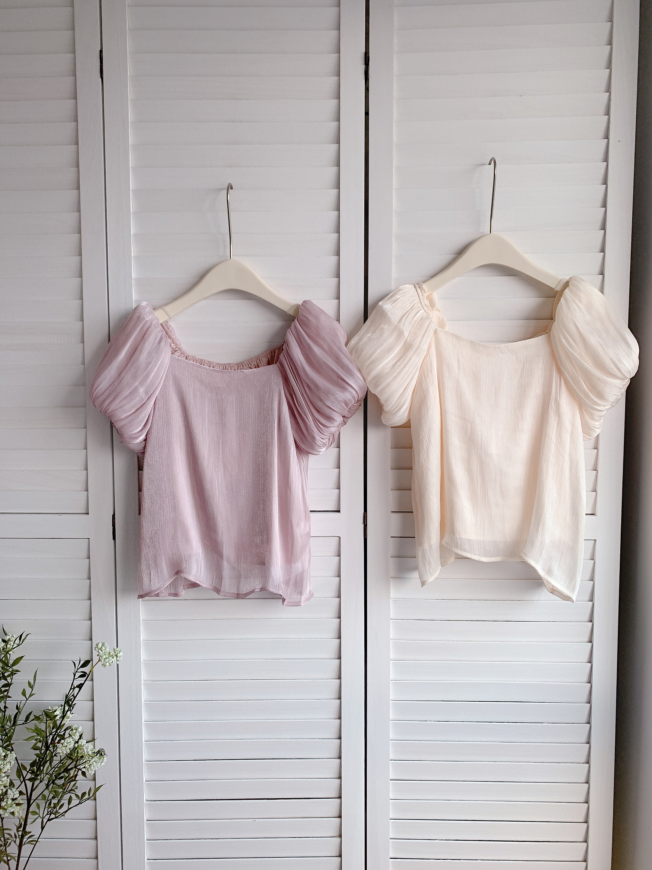 HELLO MILK TEE- 86304 泡泡袖小衫