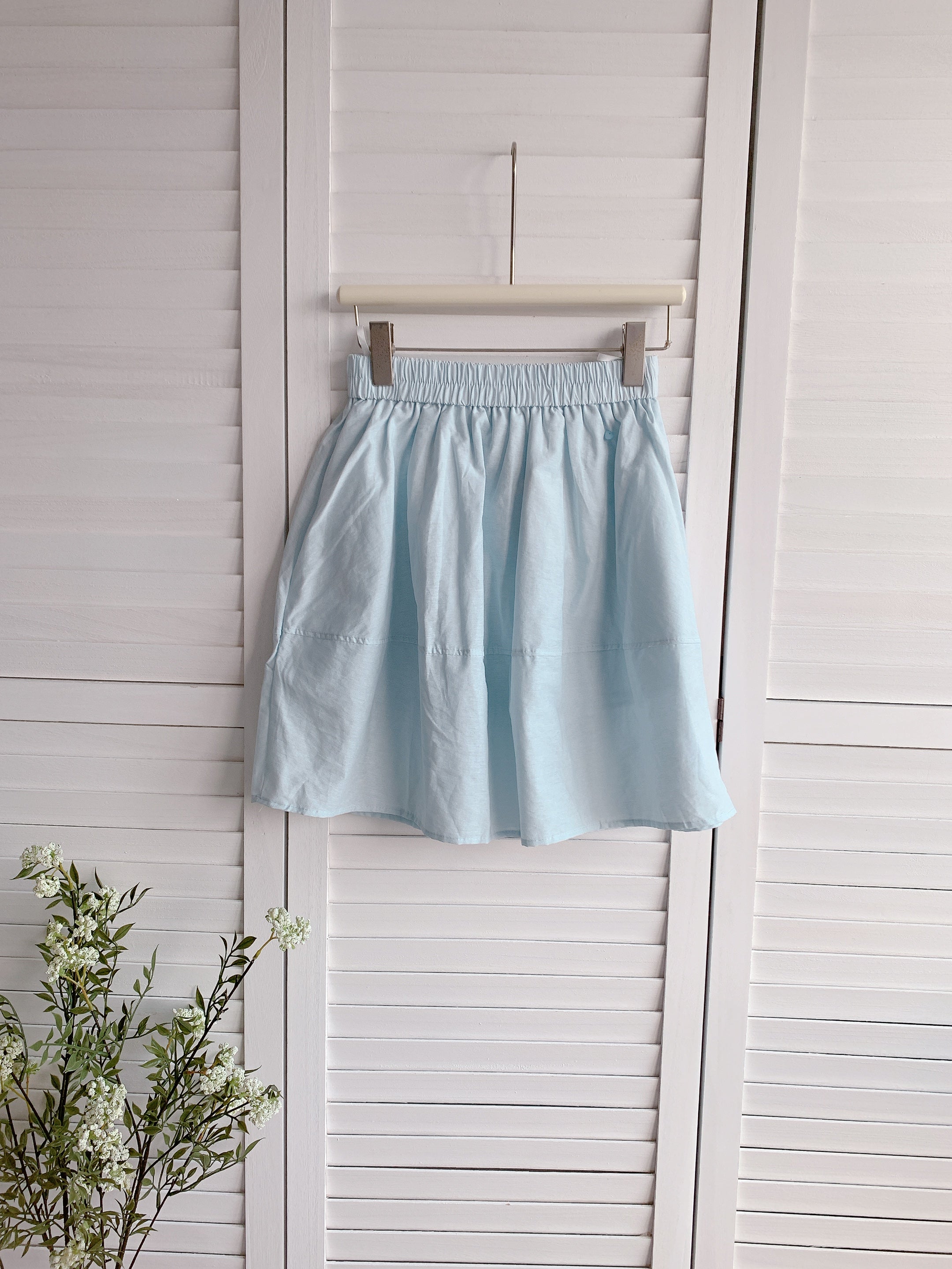 HELLO MILK TEE- 86278 純色短裙