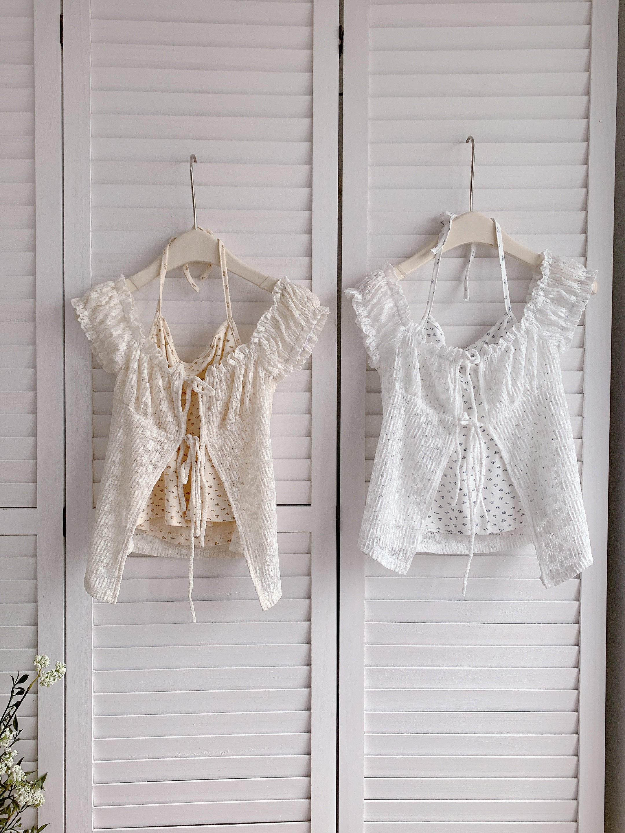 HELLO MILK TEE- 86343 蕾絲小衫