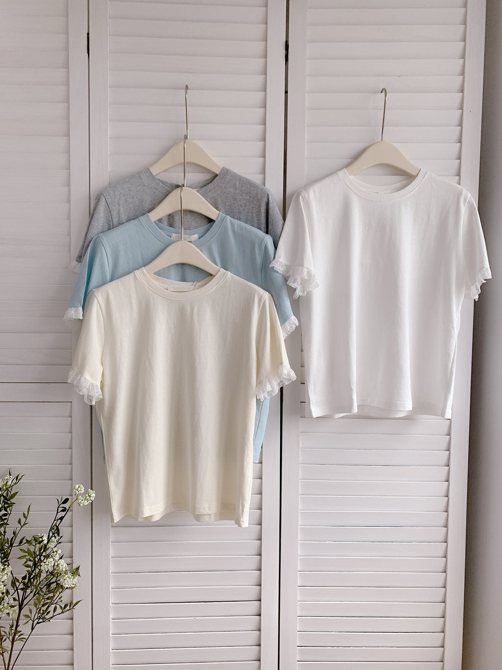 HELLO MILK TEE- 86306 短袖拼接衫