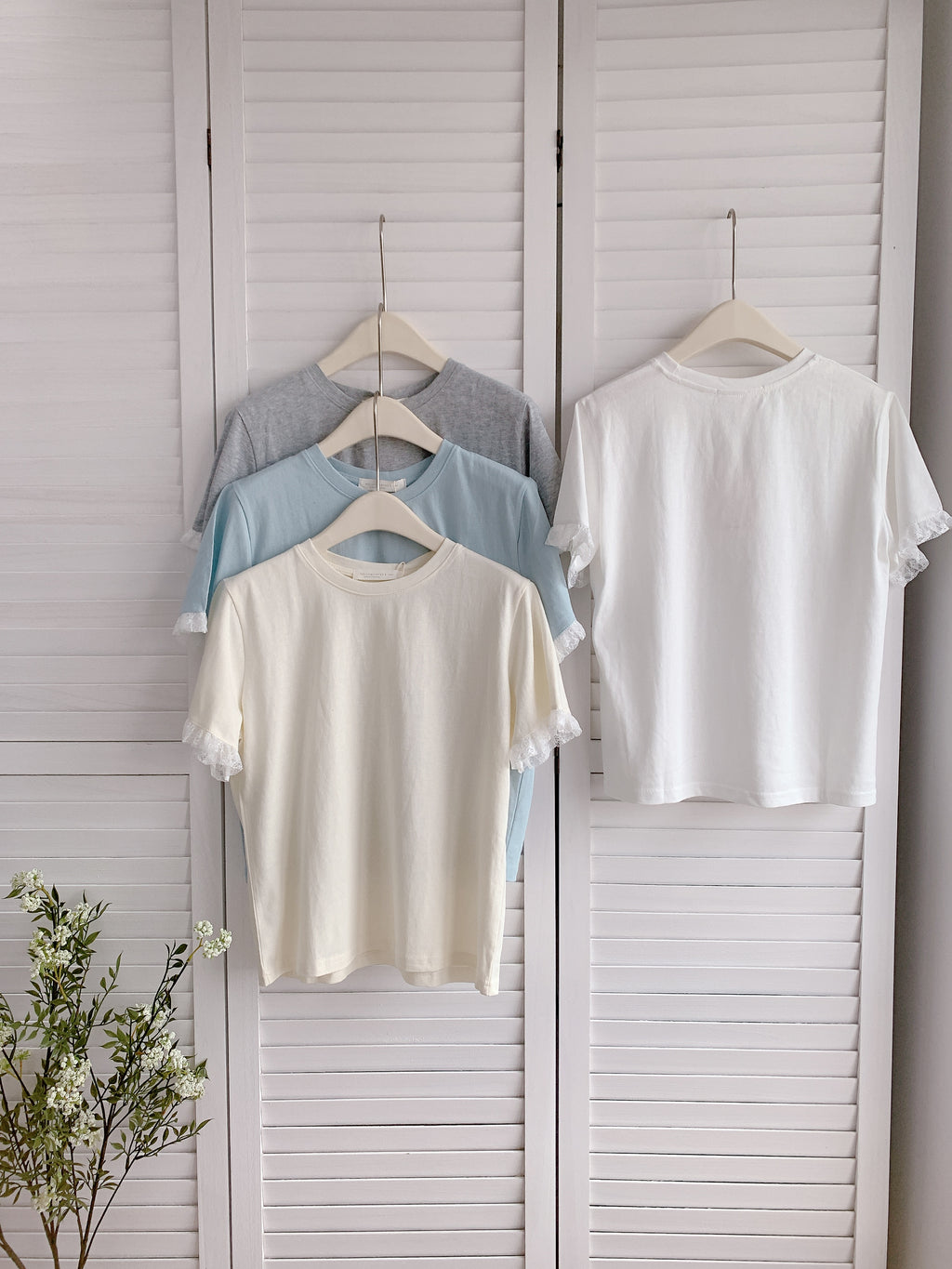 HELLO MILK TEE- 86306 短袖拼接衫