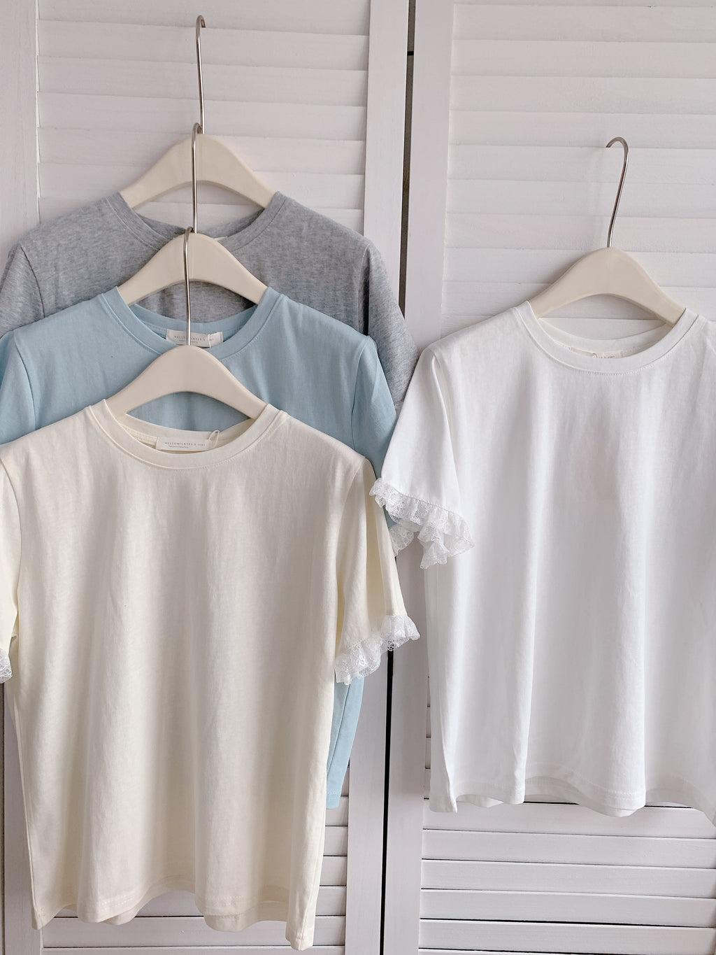 HELLO MILK TEE- 86306 短袖拼接衫