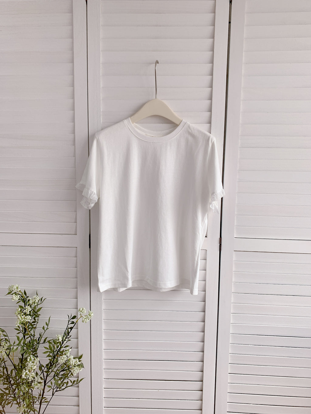 HELLO MILK TEE- 86306 短袖拼接衫
