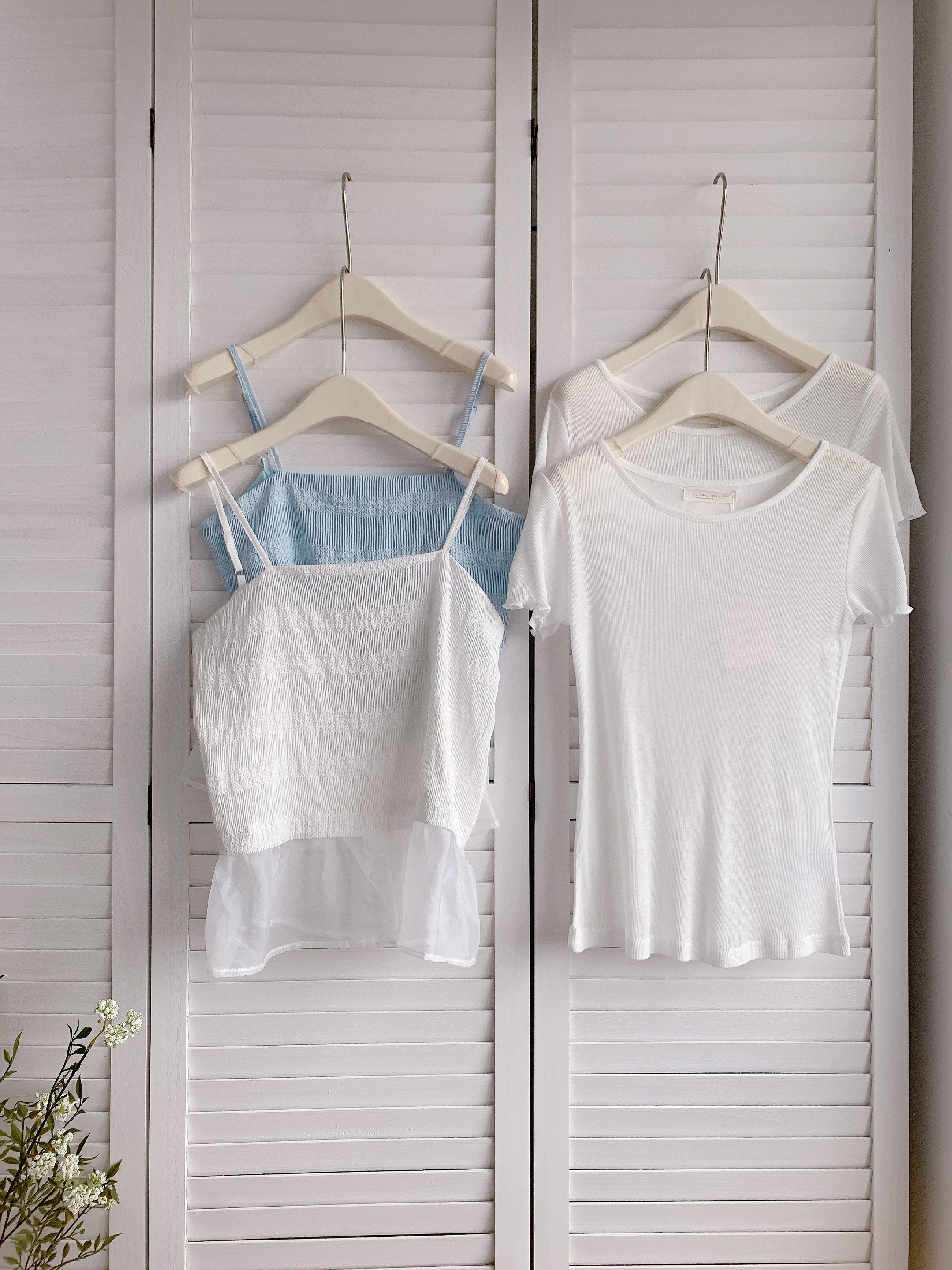 HELLO MILK TEE- 86307  韓系兩件套