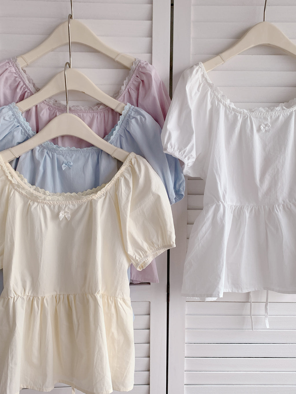HELLO MILK TEE- 86339  方領小衫