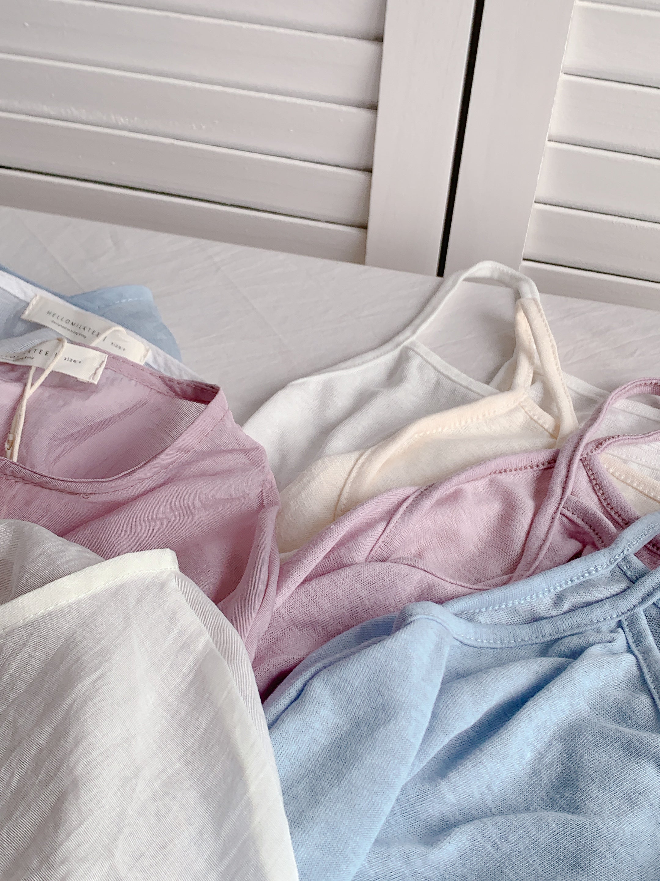 HELLO MILK TEE- 86336  襯衫兩件套