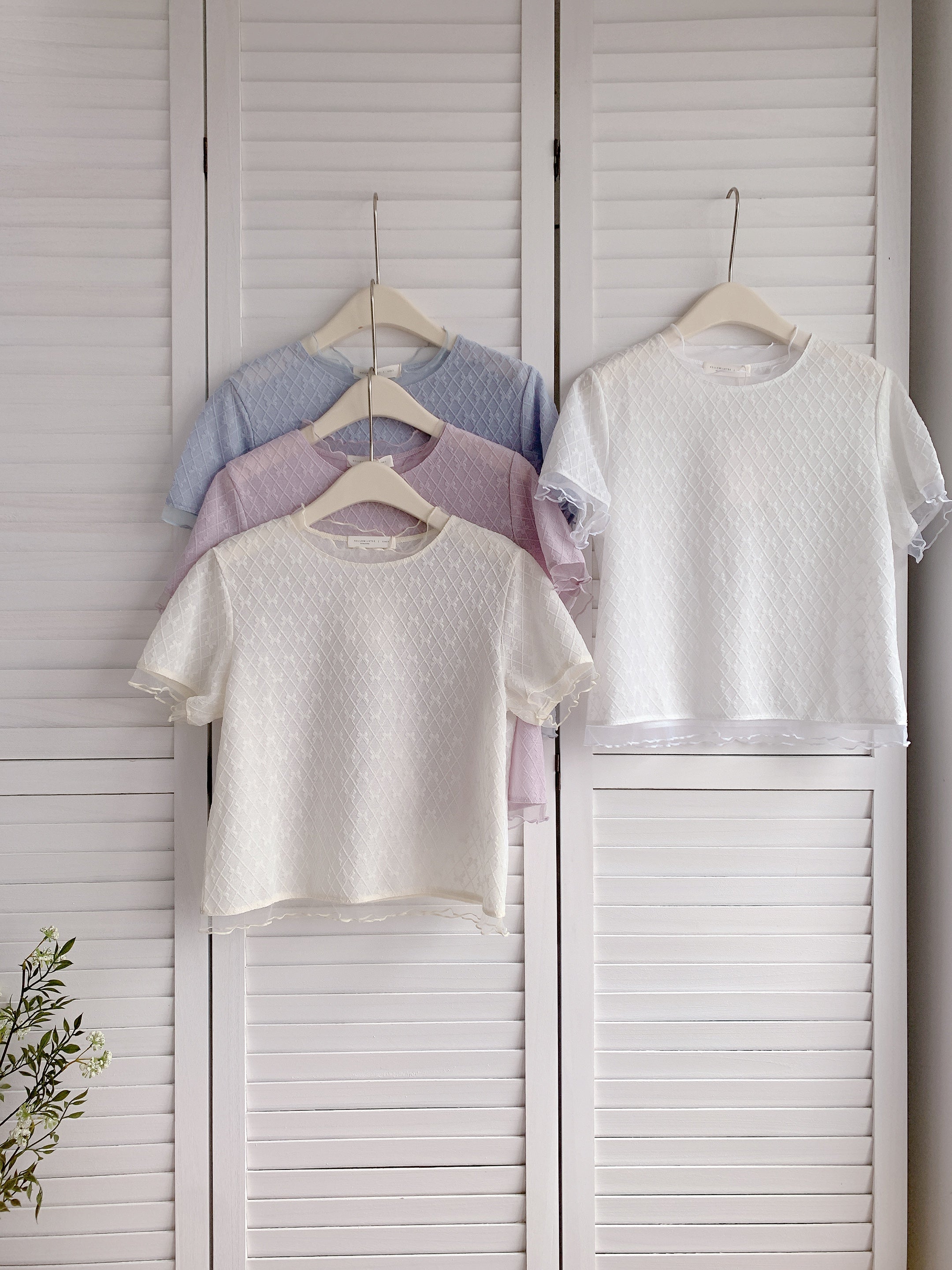 HELLO MILK TEE- 86352  簡約小衫